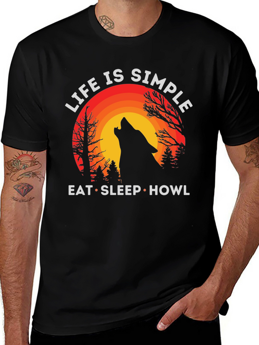 Life is Simple Wolf T-Shirt