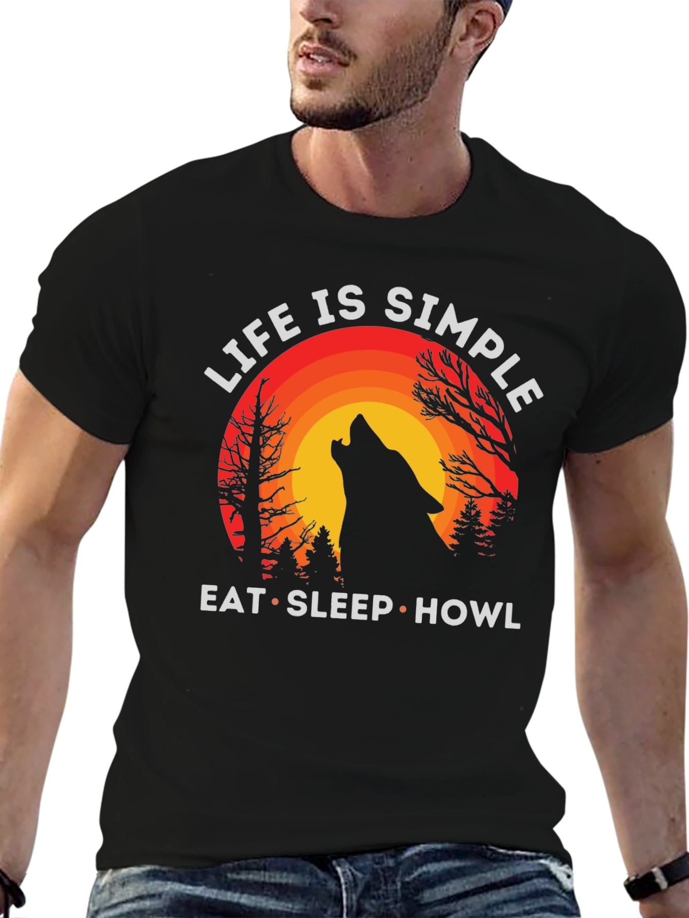 Life is Simple Wolf T-Shirt