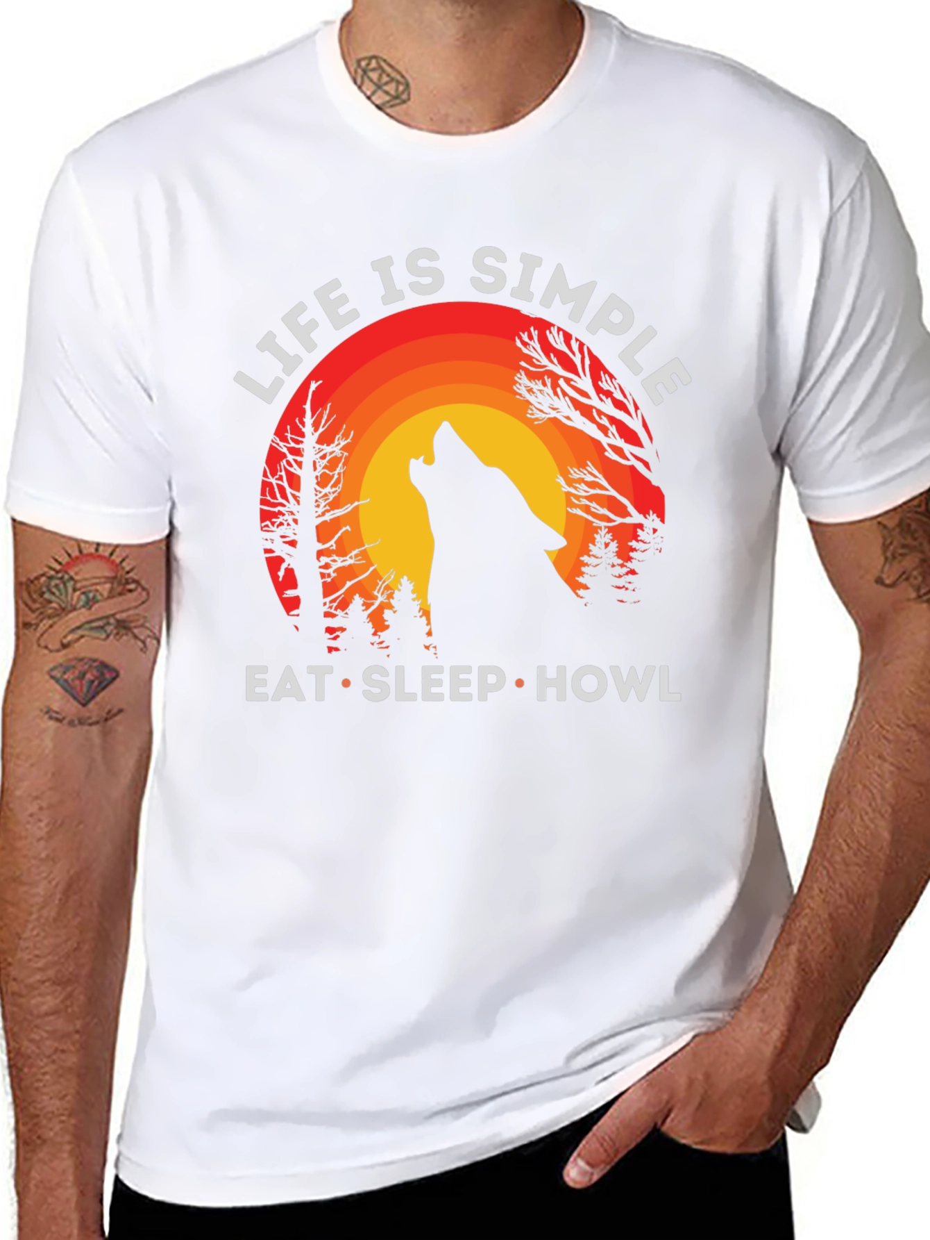 Life is Simple Wolf T-Shirt