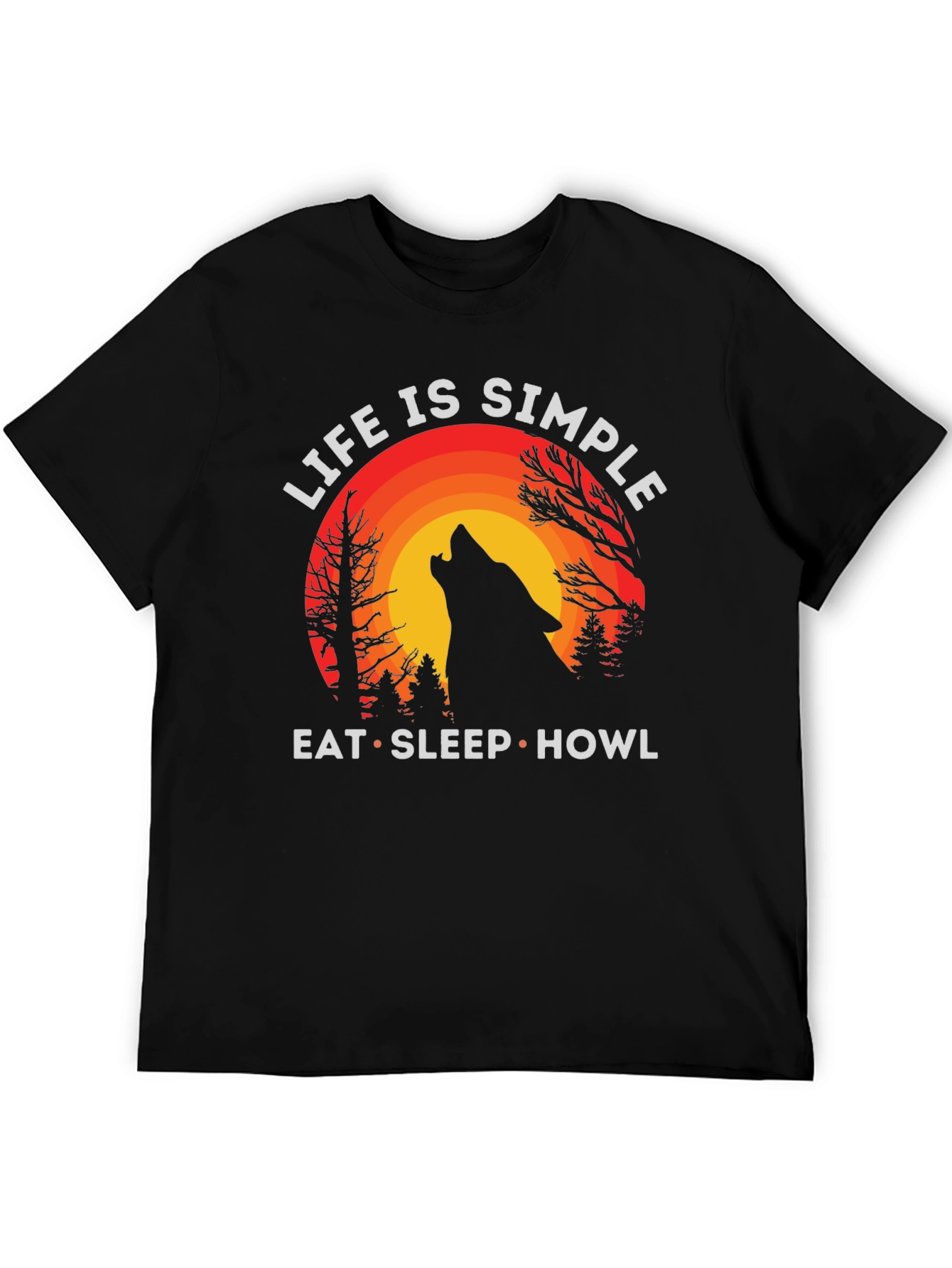 Life is Simple Wolf T-Shirt