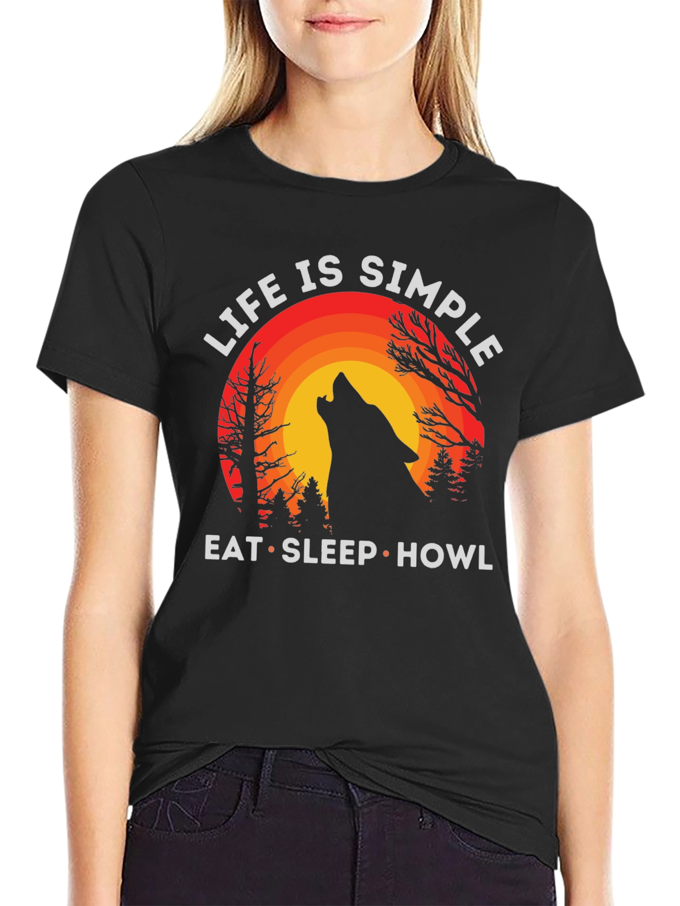 Life is Simple Wolf T-Shirt