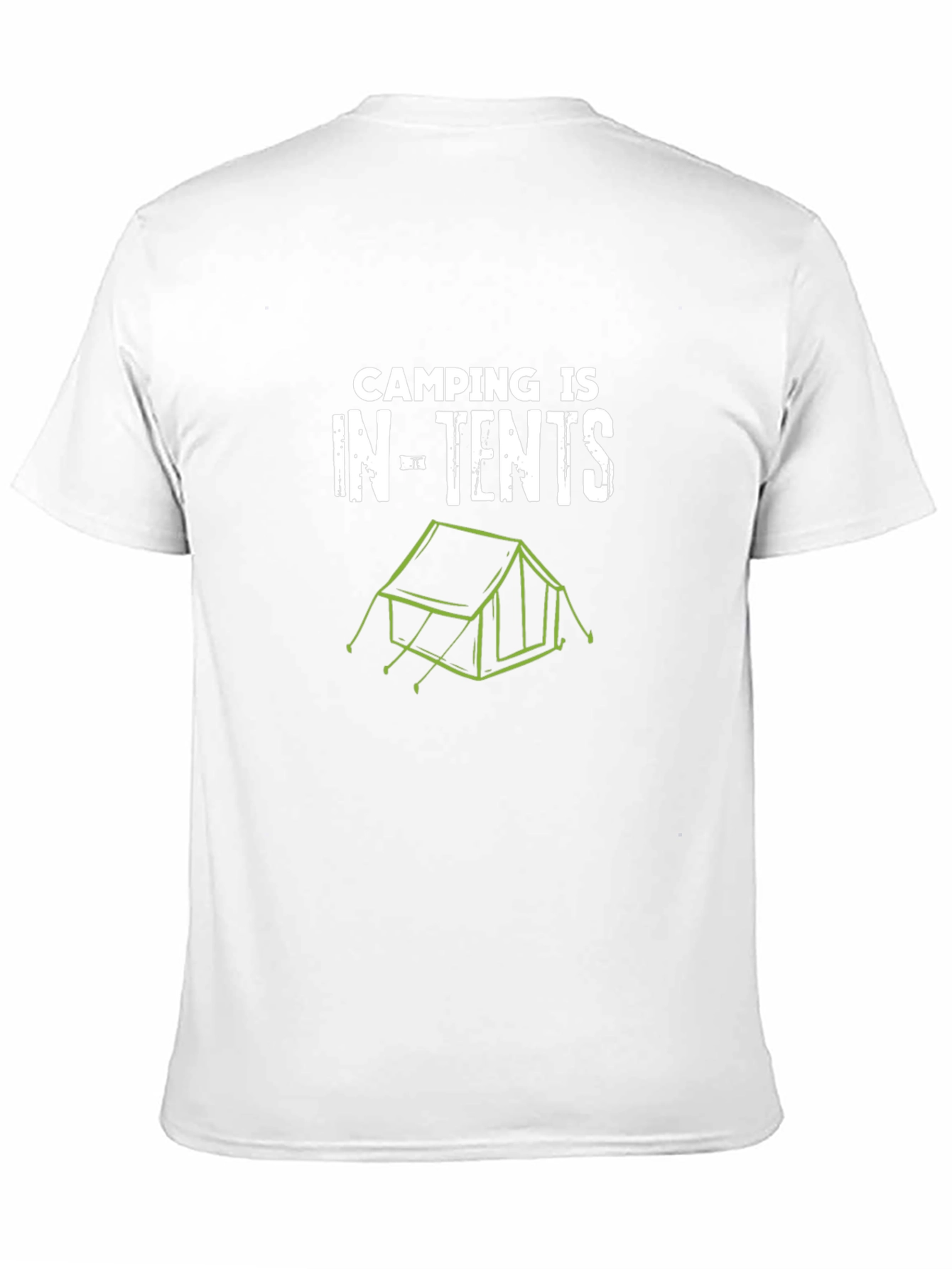 Camping Is In-Tents Black Graphic T-Shirt