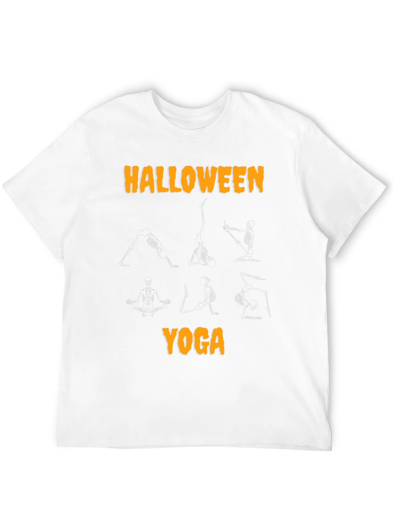 Halloween Yoga Skeleton Black T-Shirt
