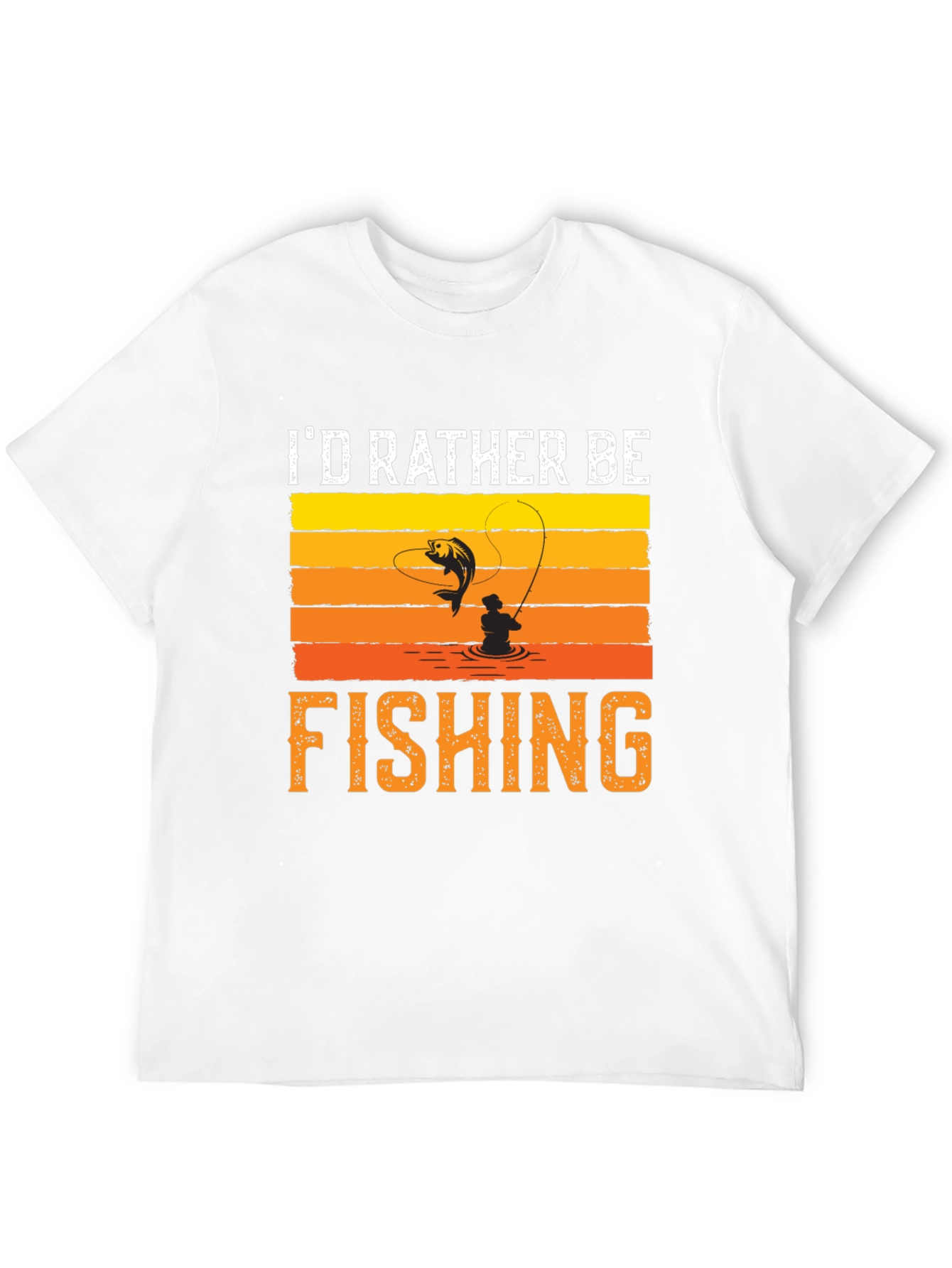 Id Rather Be Fishing Black T-Shirt