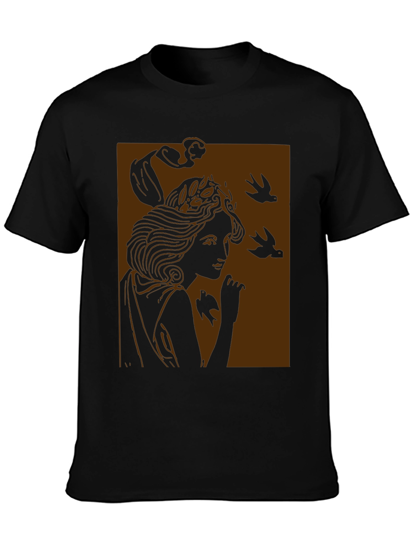 Art Nouveau Graphic Tee - Black Unisex T-Shirt