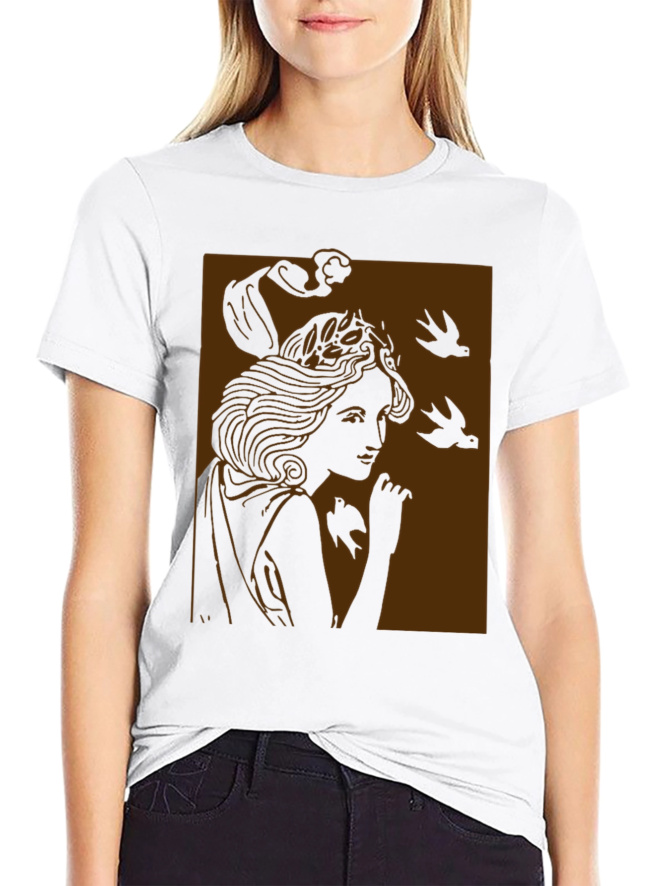 Art Nouveau Graphic Tee - Black Unisex T-Shirt