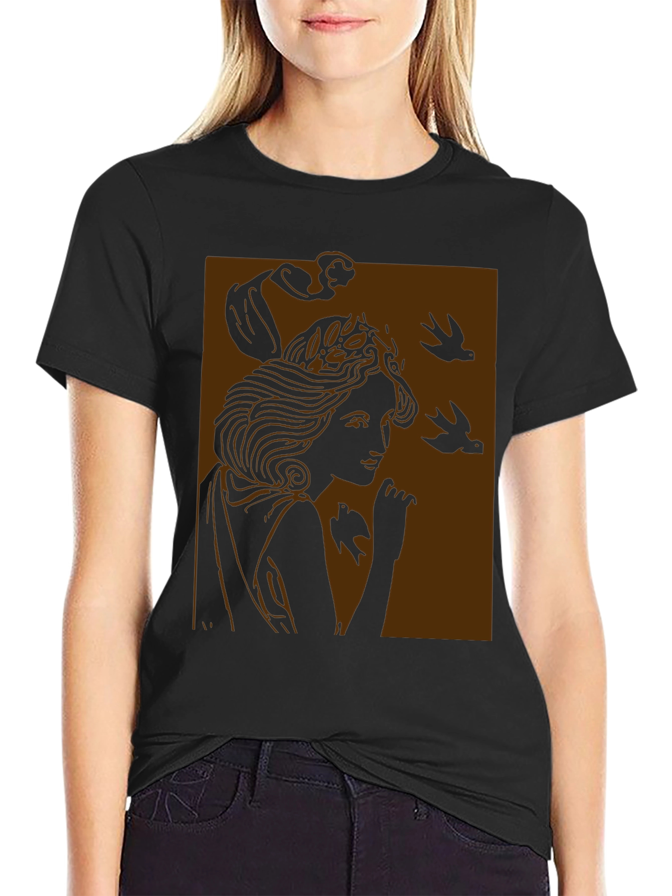 Art Nouveau Graphic Tee - Black Unisex T-Shirt