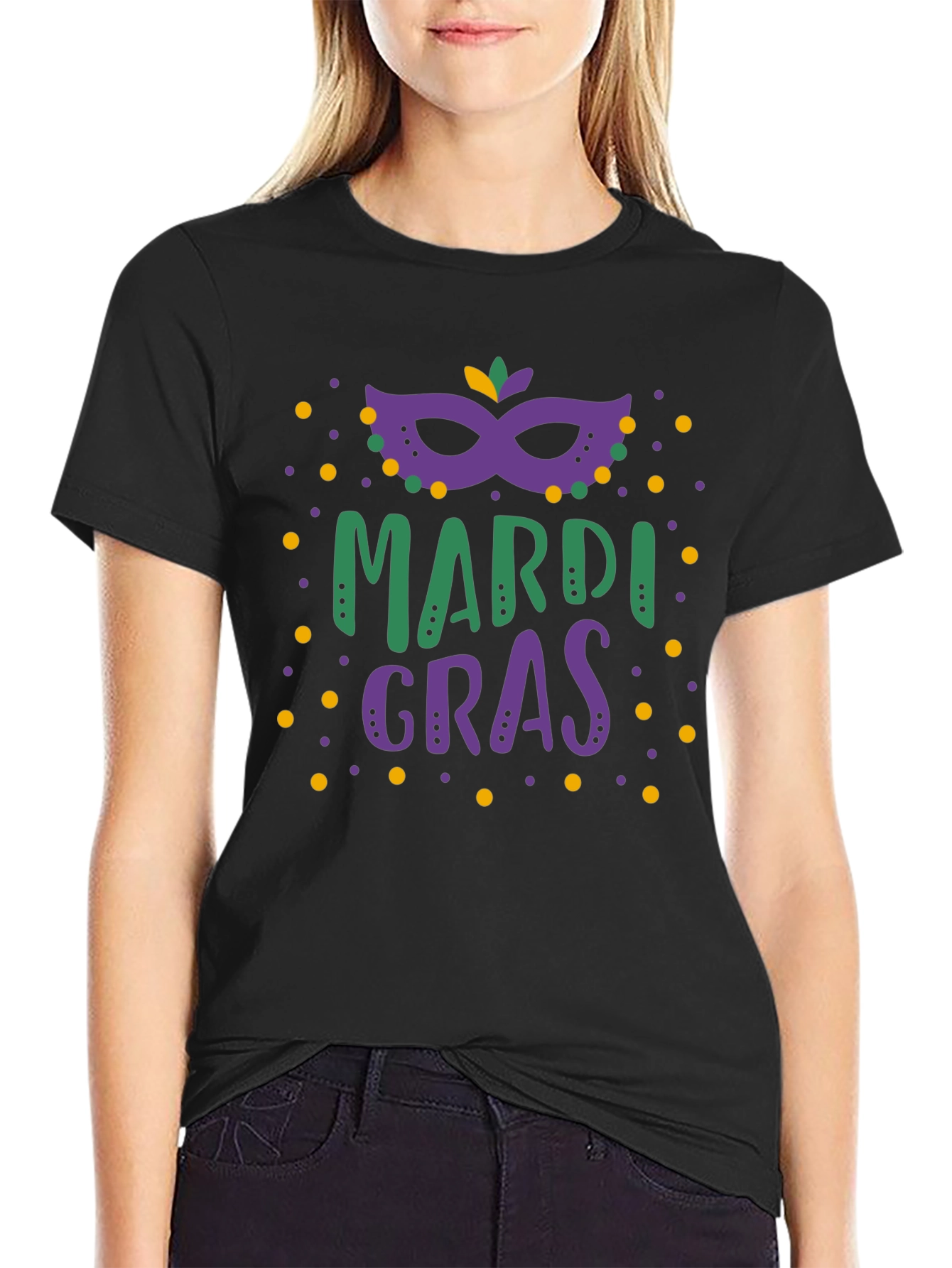Mardi Gras T-Shirt: Mask Beads Party Ready!