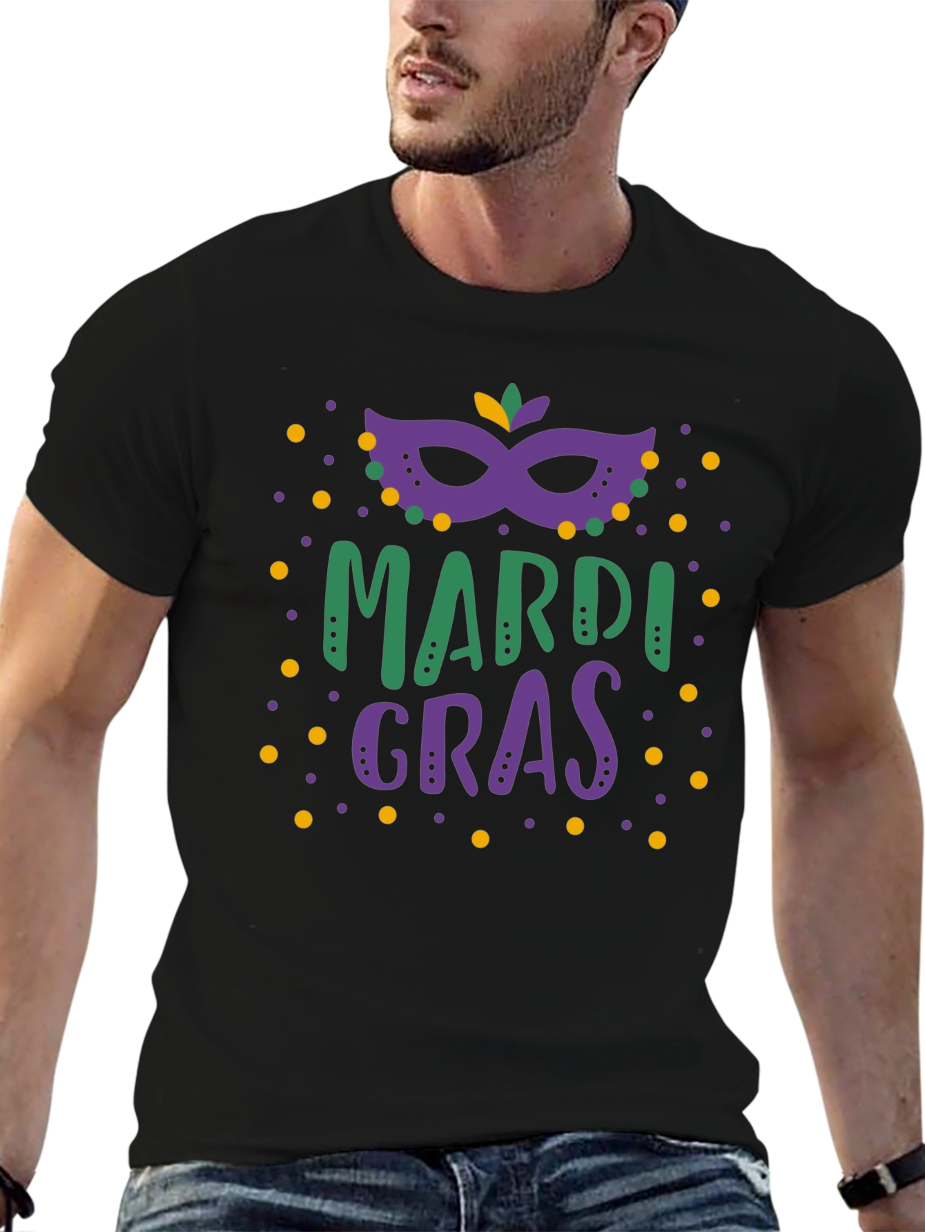 Mardi Gras T-Shirt: Mask Beads Party Ready!