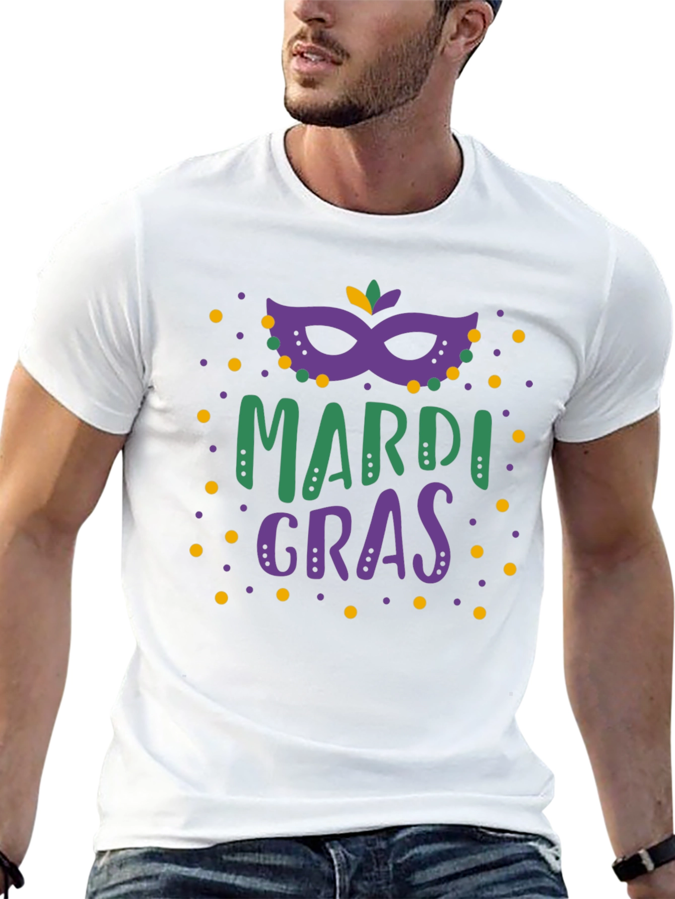 Mardi Gras T-Shirt: Mask Beads Party Ready!