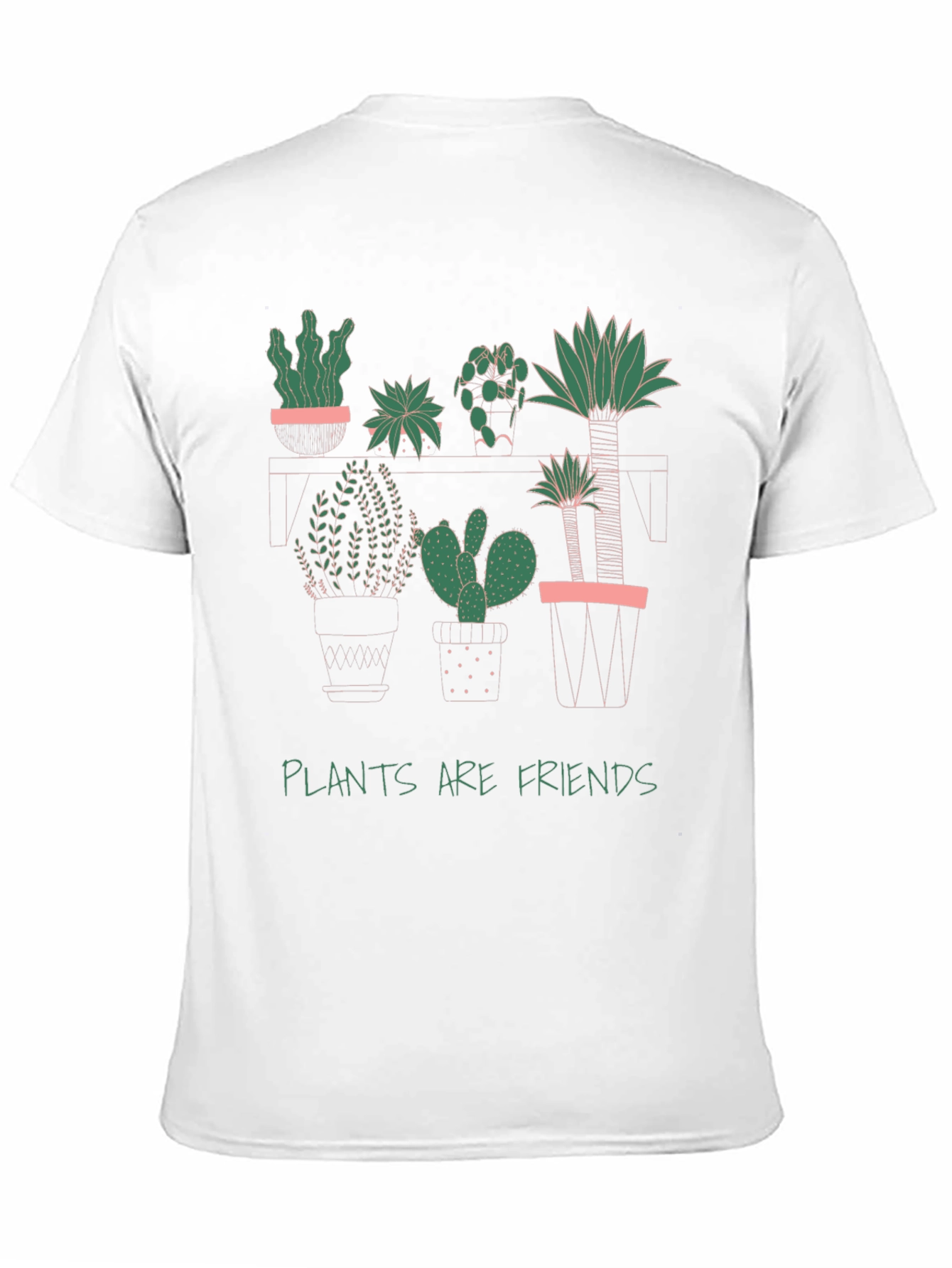 Plants Are Friends Graphic Tee - Black Cotton T-Shirt