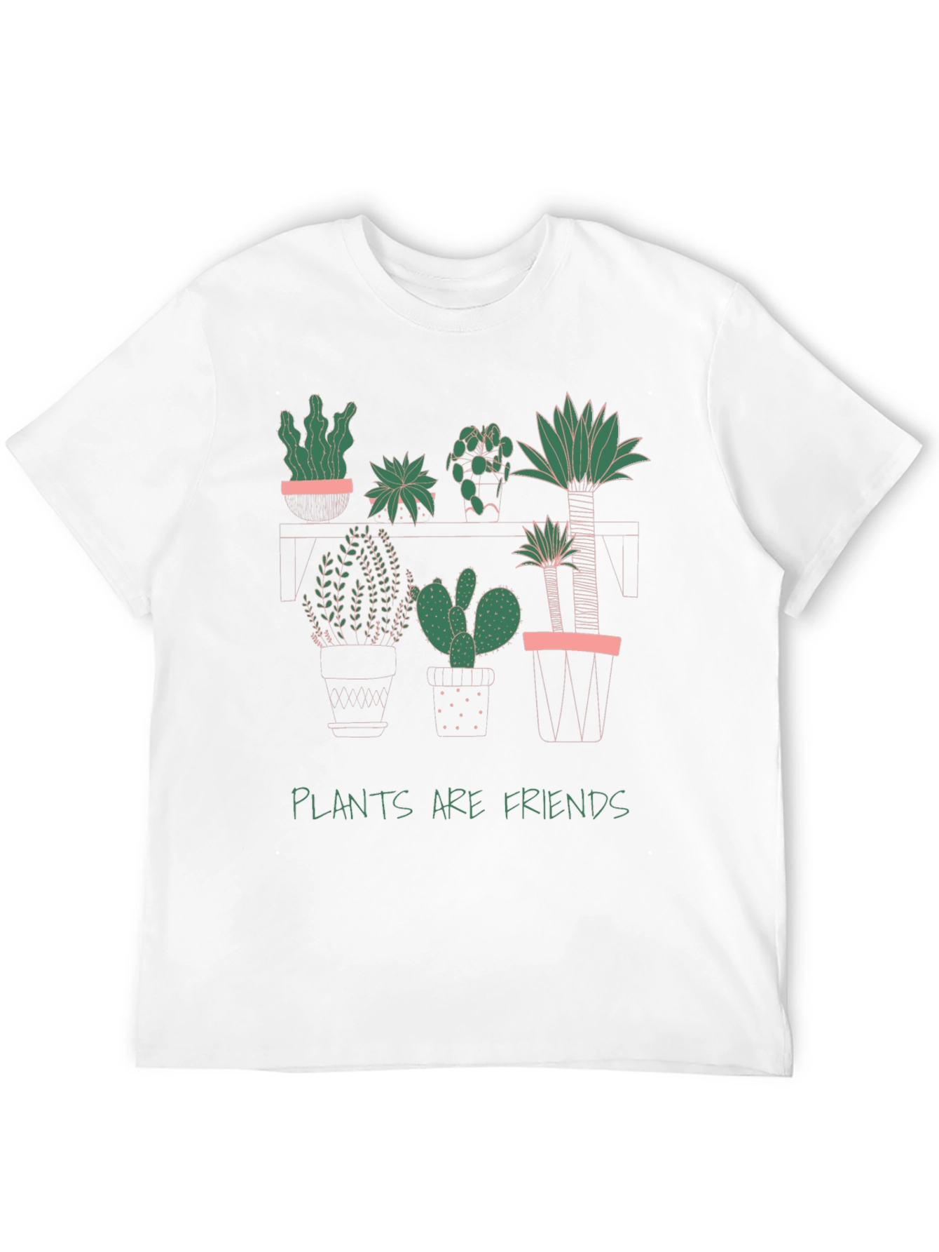 Plants Are Friends Graphic Tee - Black Cotton T-Shirt