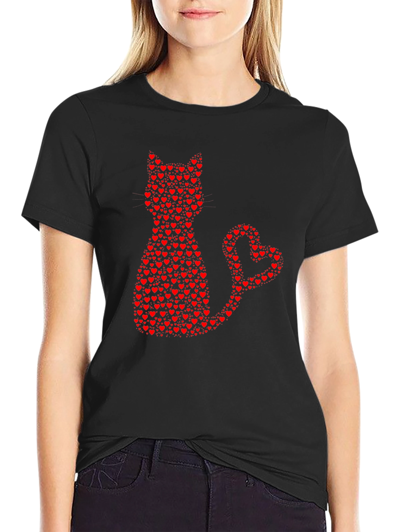 Cat Heart Valentine T-Shirt