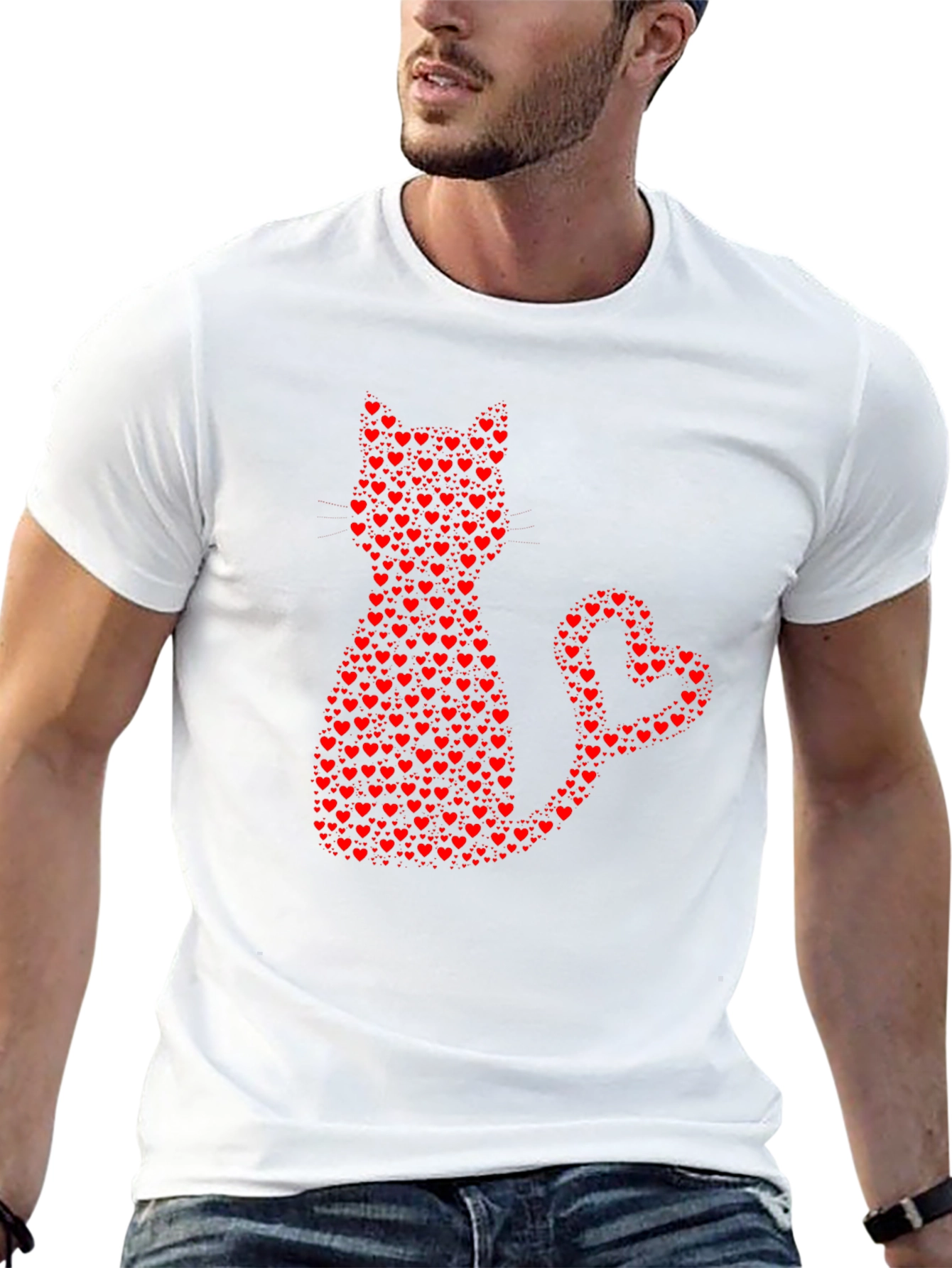 Cat Heart Valentine T-Shirt