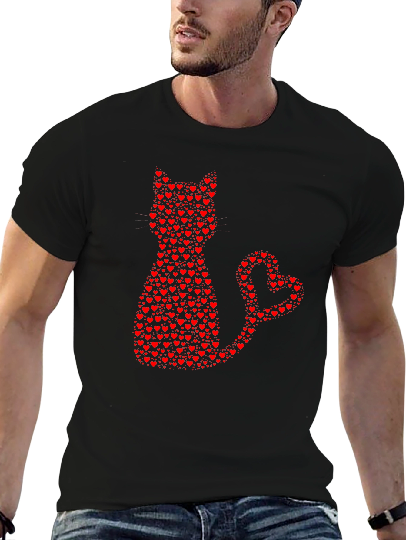 Cat Heart Valentine T-Shirt