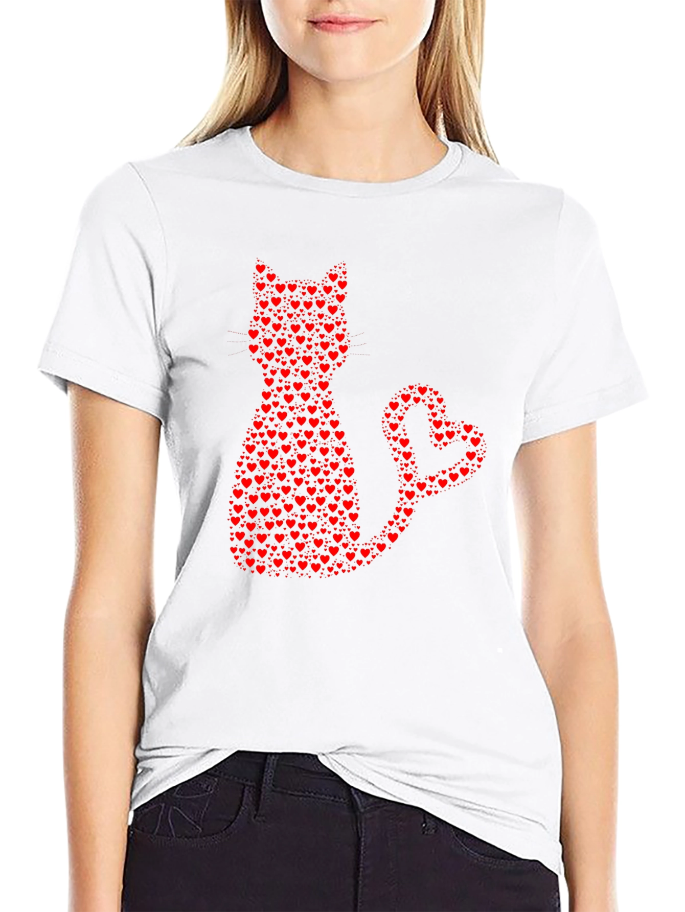 Cat Heart Valentine T-Shirt