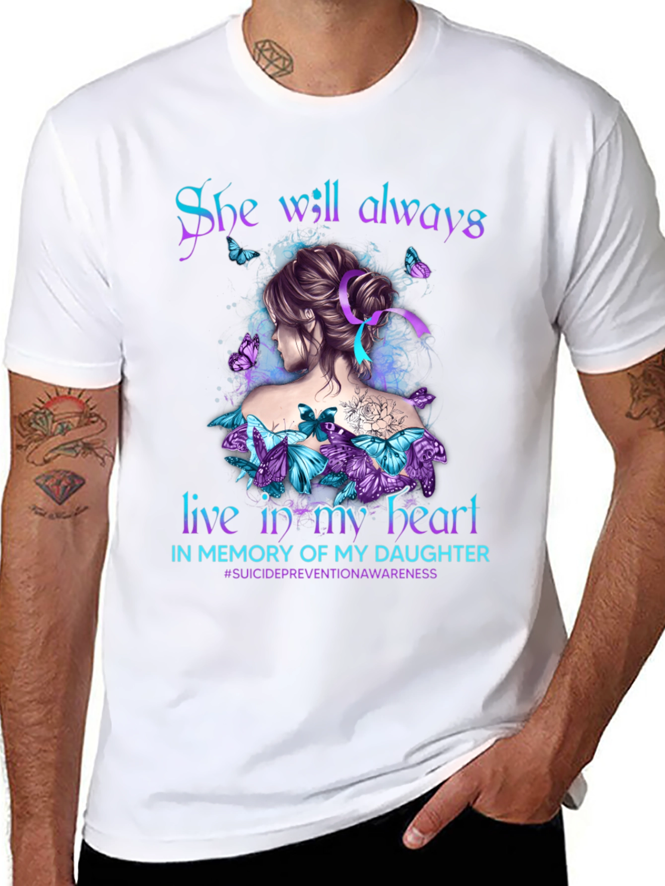Suicide Prevention Awareness Daughter Memorial T-Shirt