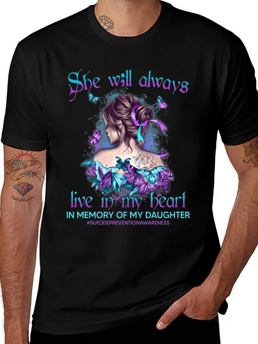 Suicide Prevention Awareness Daughter Memorial T-Shirt