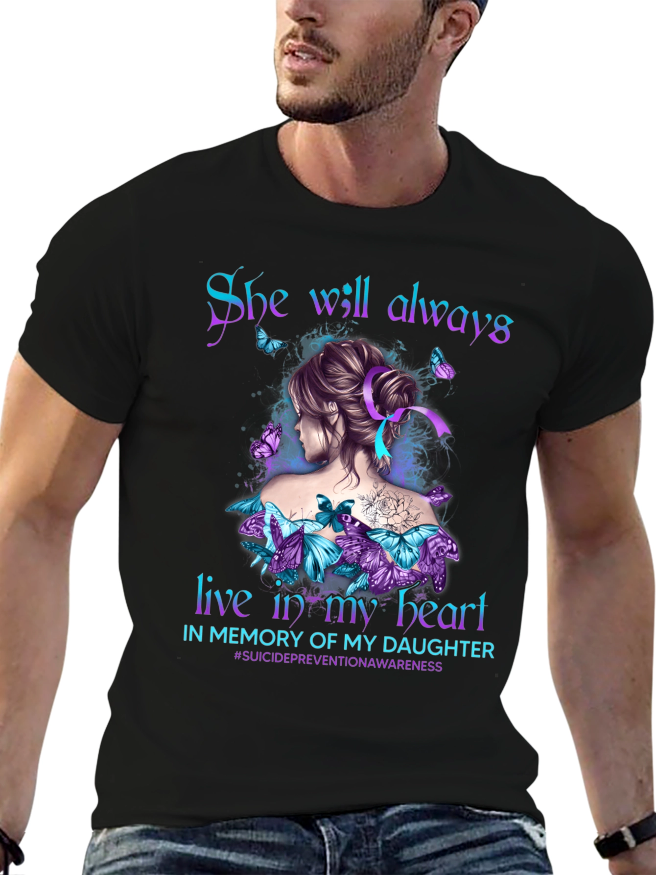 Suicide Prevention Awareness Daughter Memorial T-Shirt