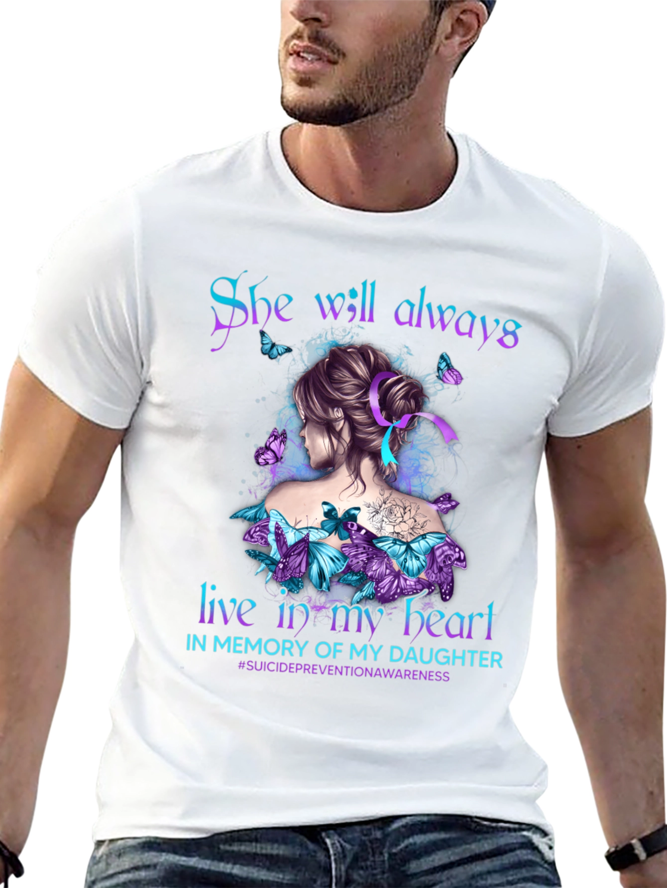 Suicide Prevention Awareness Daughter Memorial T-Shirt