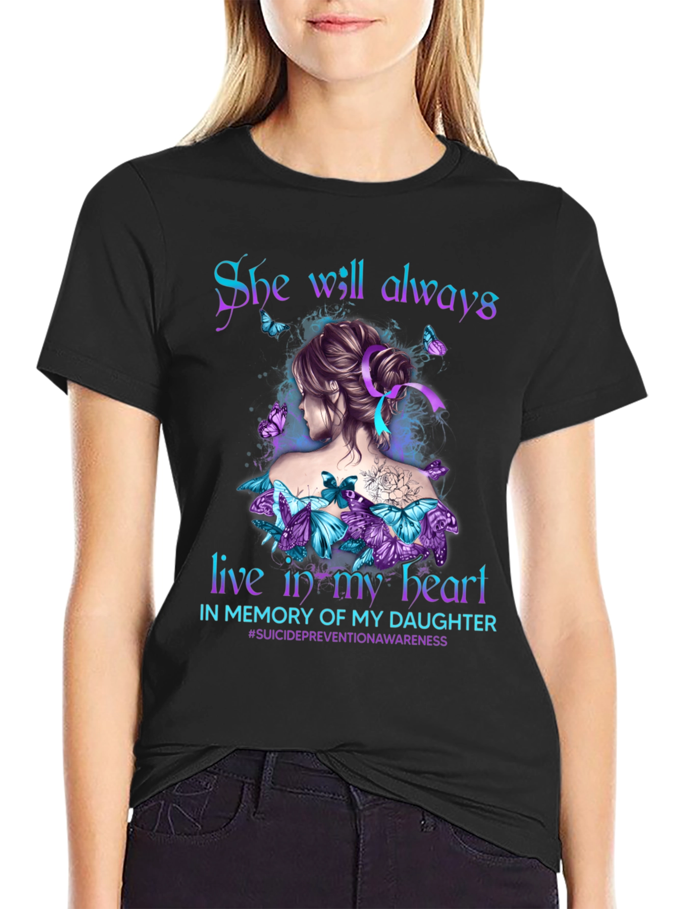 Suicide Prevention Awareness Daughter Memorial T-Shirt