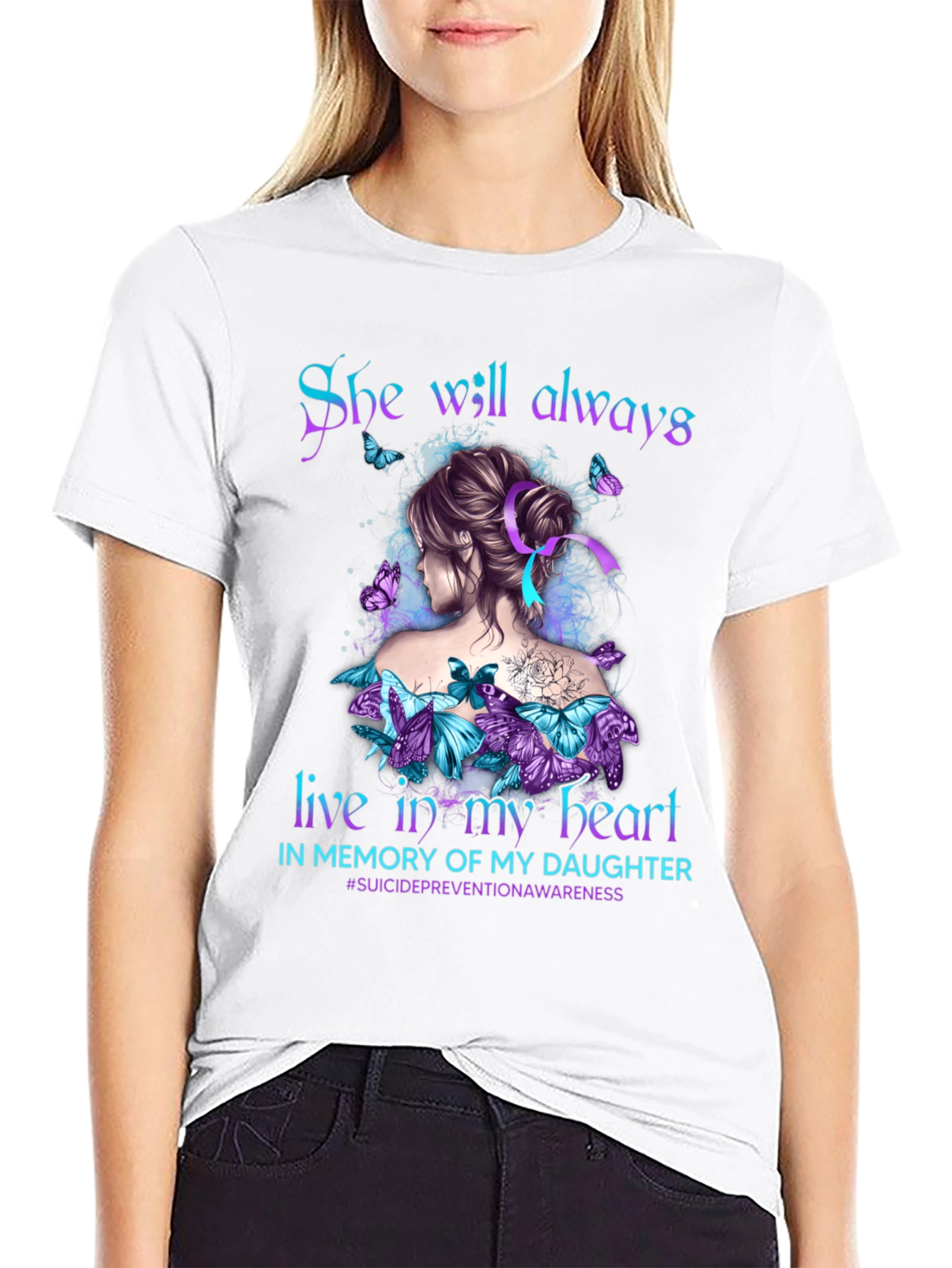 Suicide Prevention Awareness Daughter Memorial T-Shirt