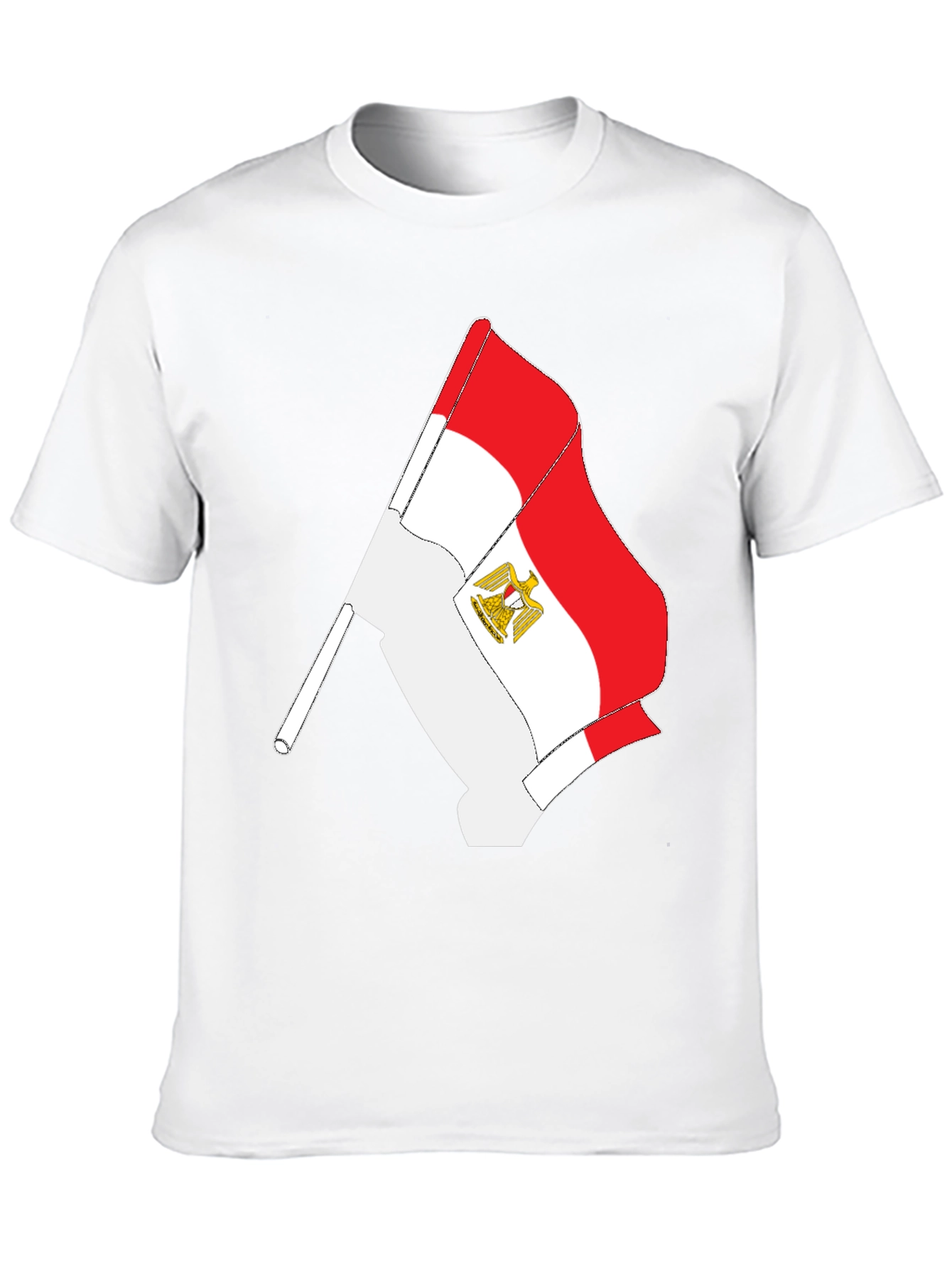 Egyptian Flag Graphic Tee - Black Cotton T-Shirt