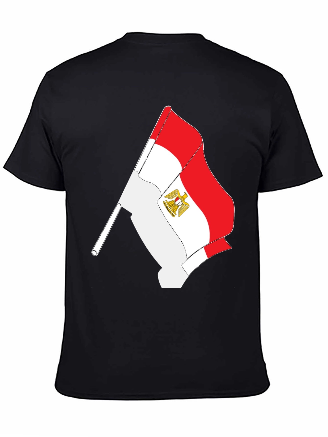 Egyptian Flag Graphic Tee - Black Cotton T-Shirt