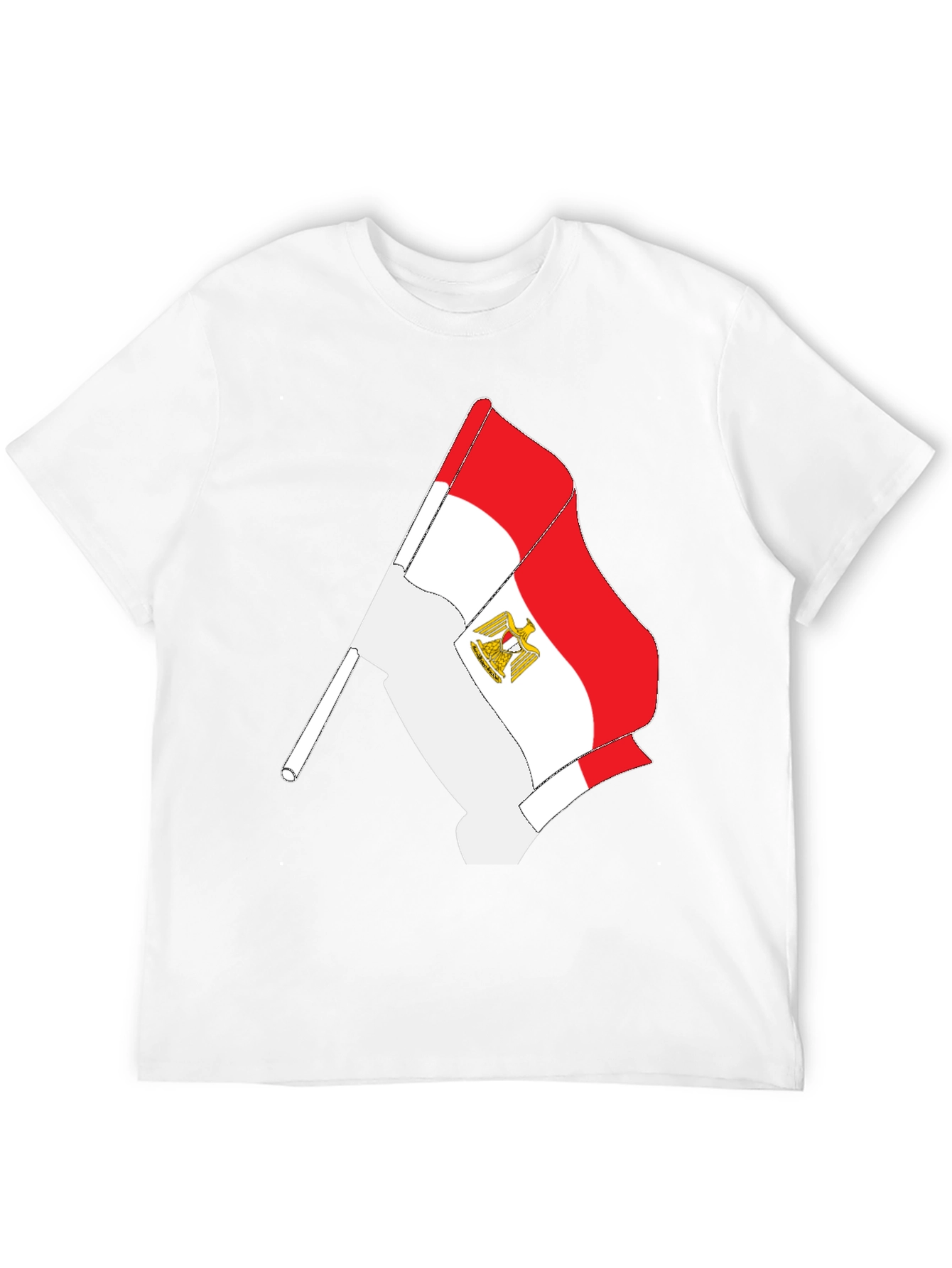 Egyptian Flag Graphic Tee - Black Cotton T-Shirt