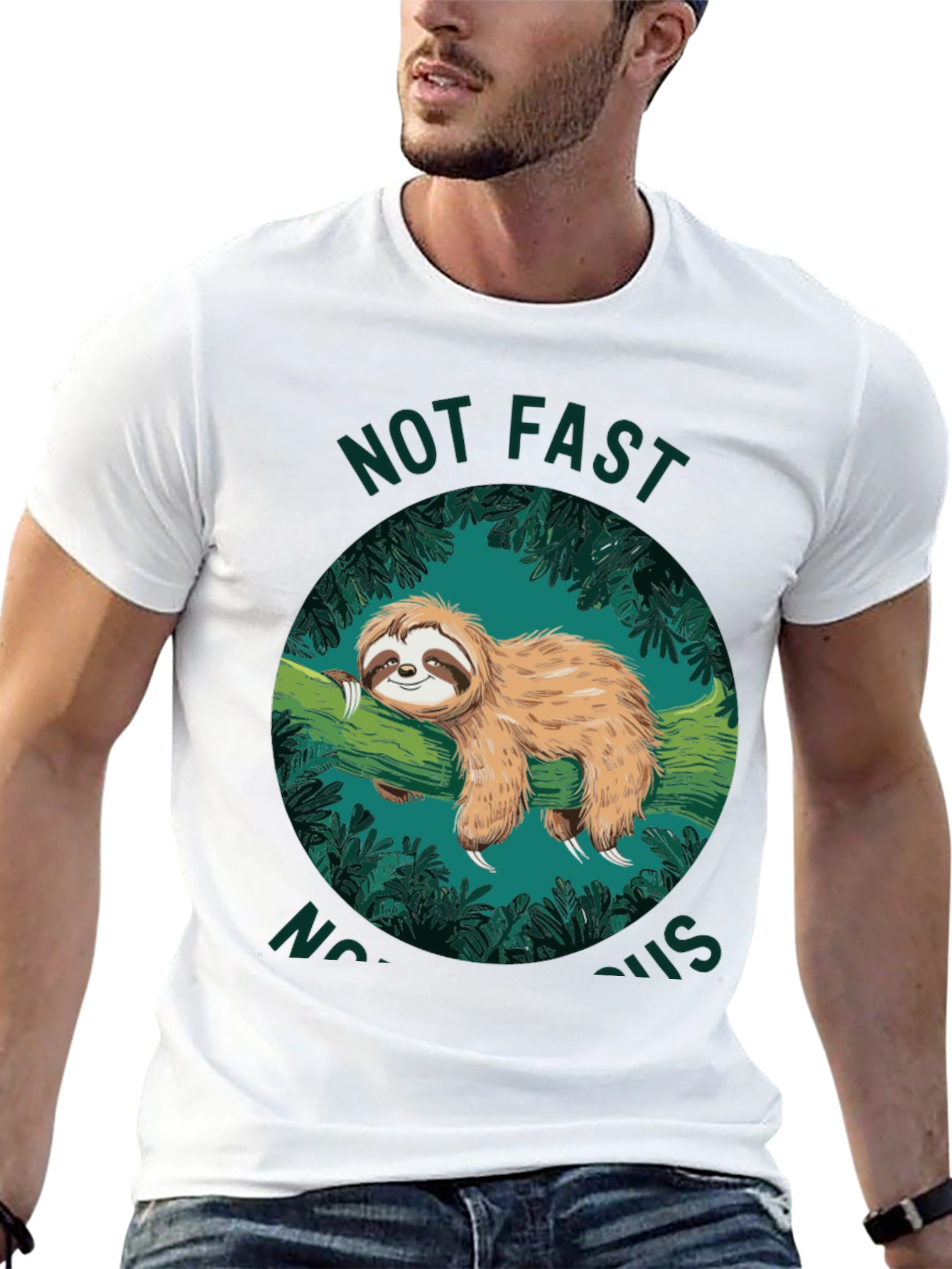 Not Fast Not Furious Sloth Graphic T-Shirt