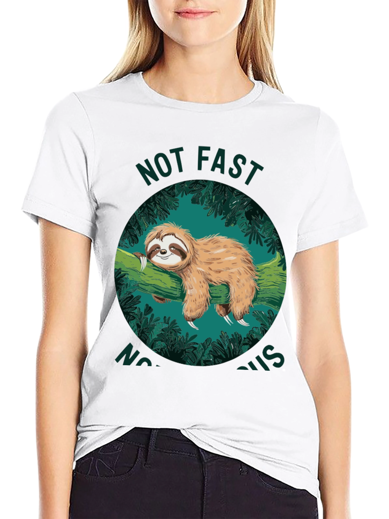 Not Fast Not Furious Sloth Graphic T-Shirt