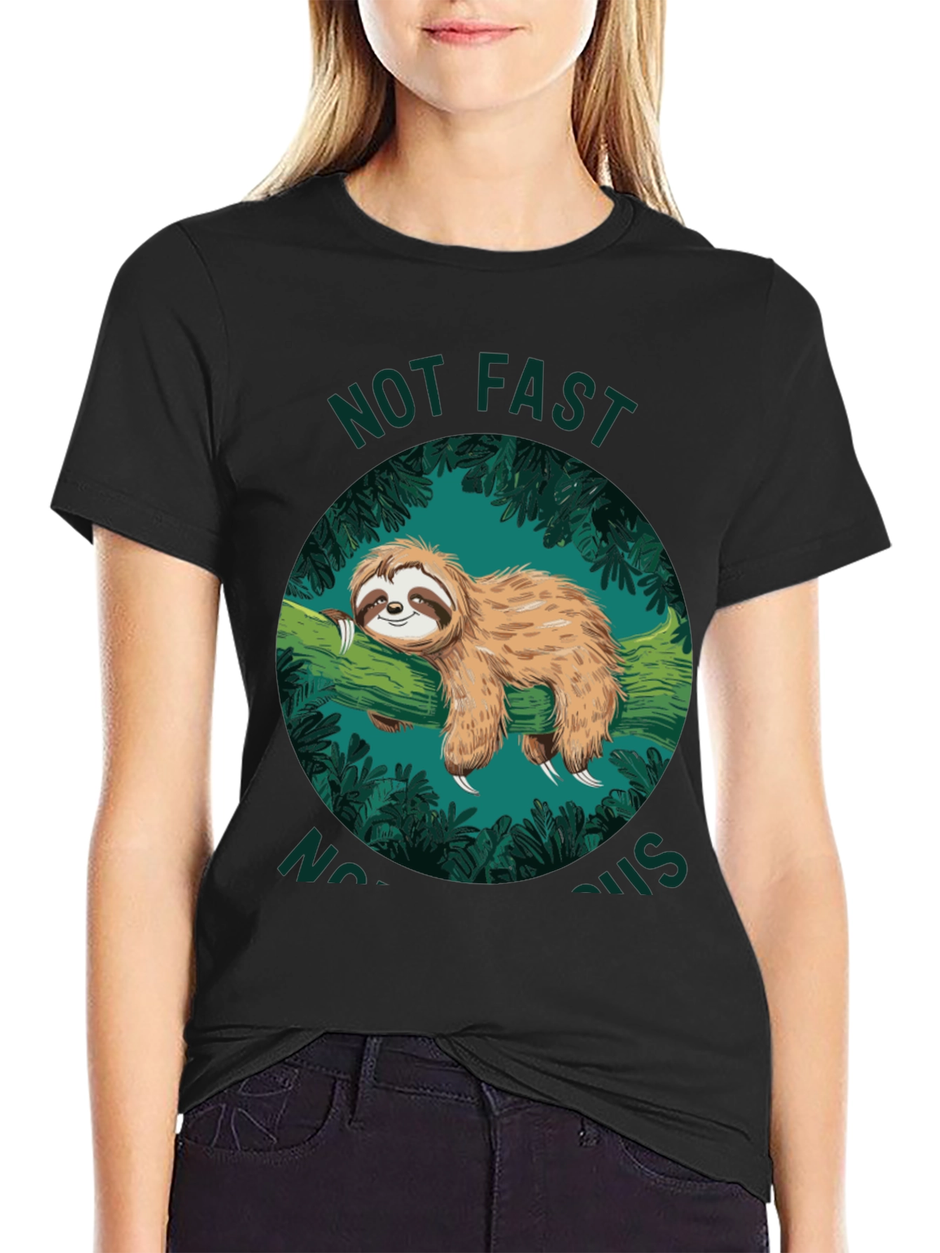 Not Fast Not Furious Sloth Graphic T-Shirt