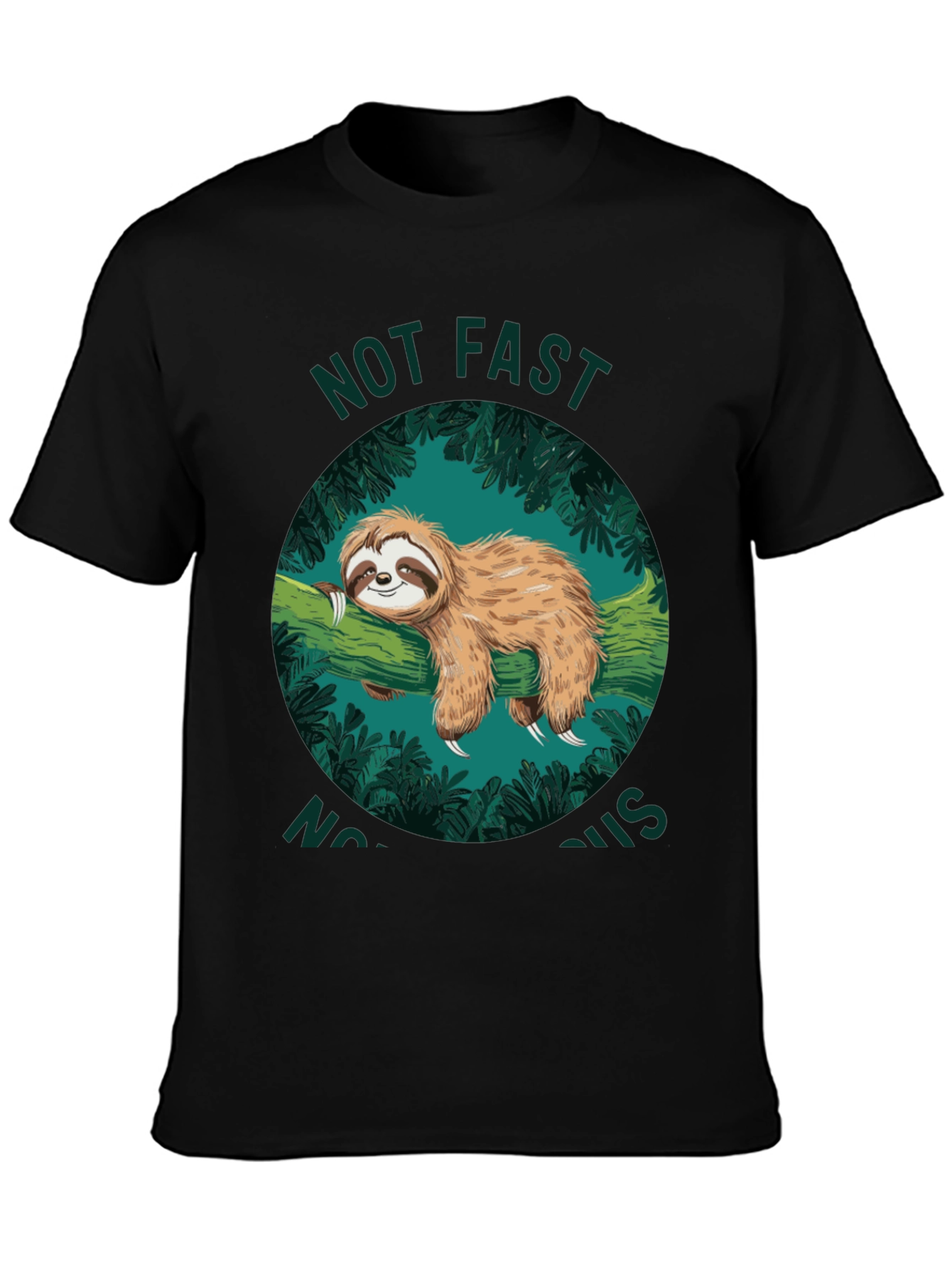 Not Fast Not Furious Sloth Graphic T-Shirt