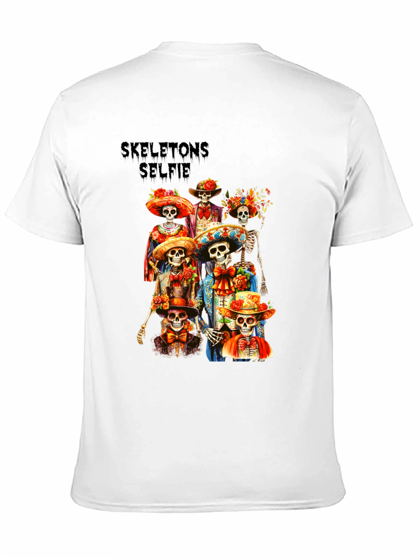 Skeletons Selfie Graphic T-Shirt