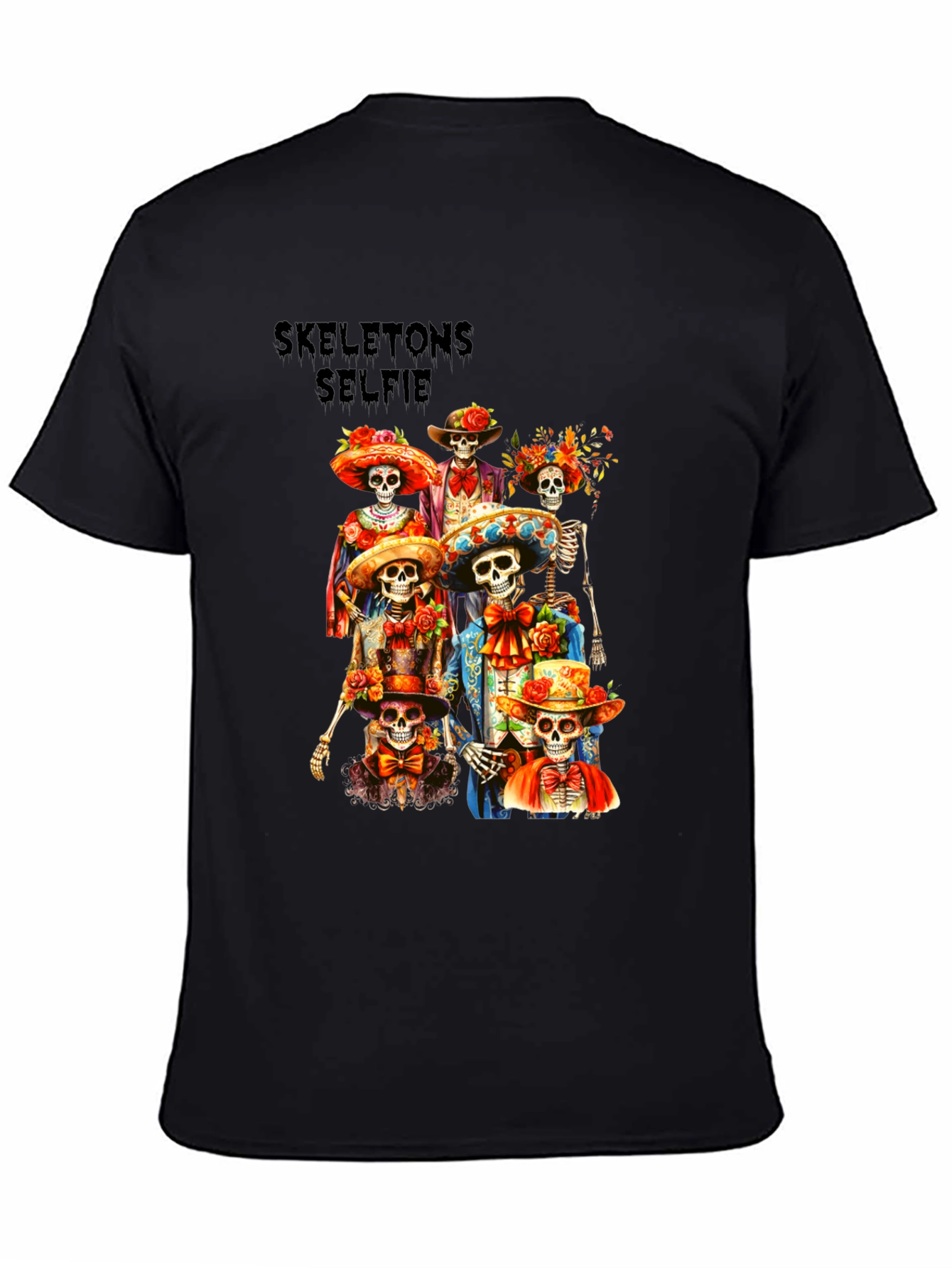 Skeletons Selfie Graphic T-Shirt