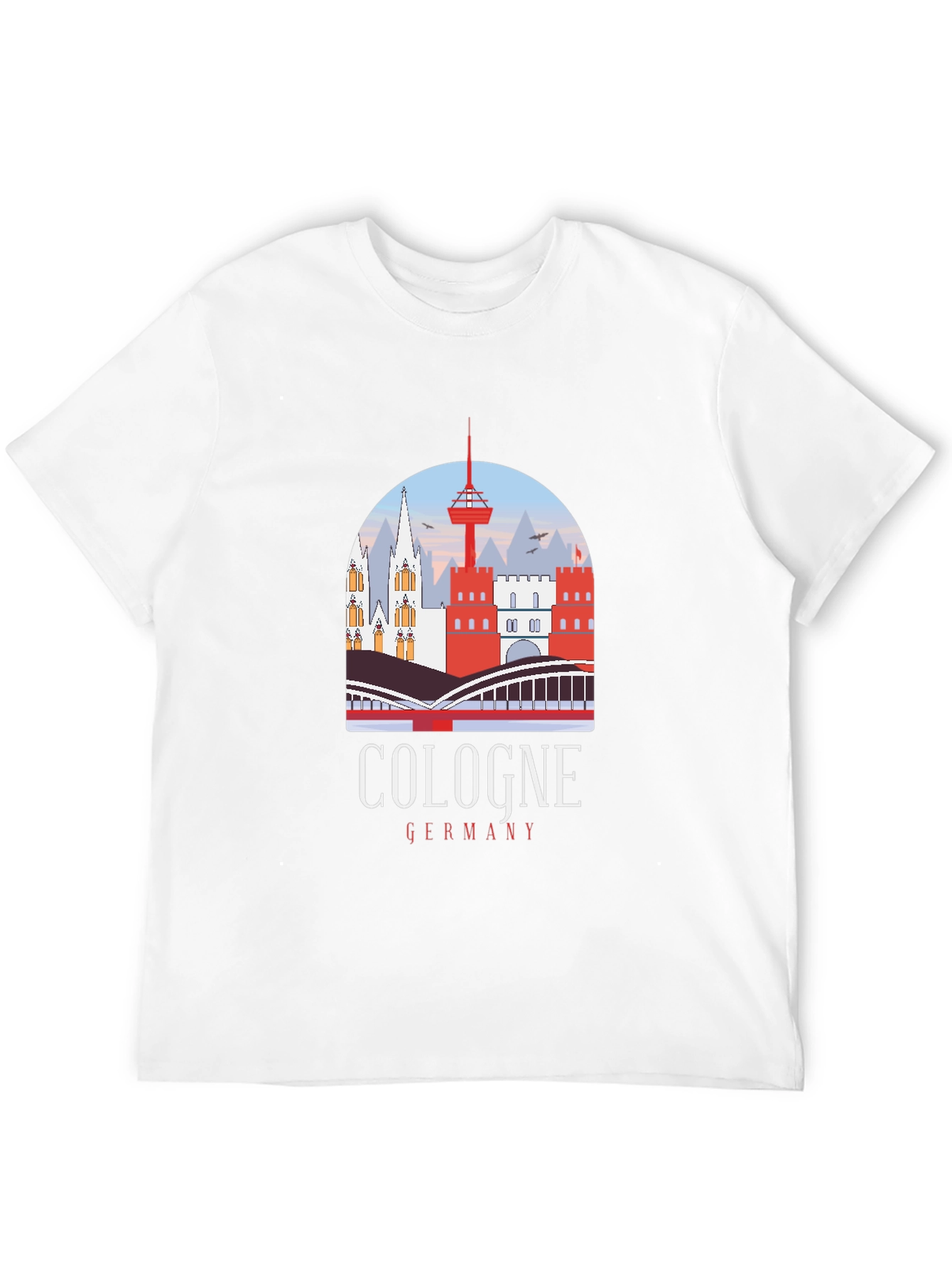 Cologne Germany Graphic Tee - Black Cotton T-Shirt