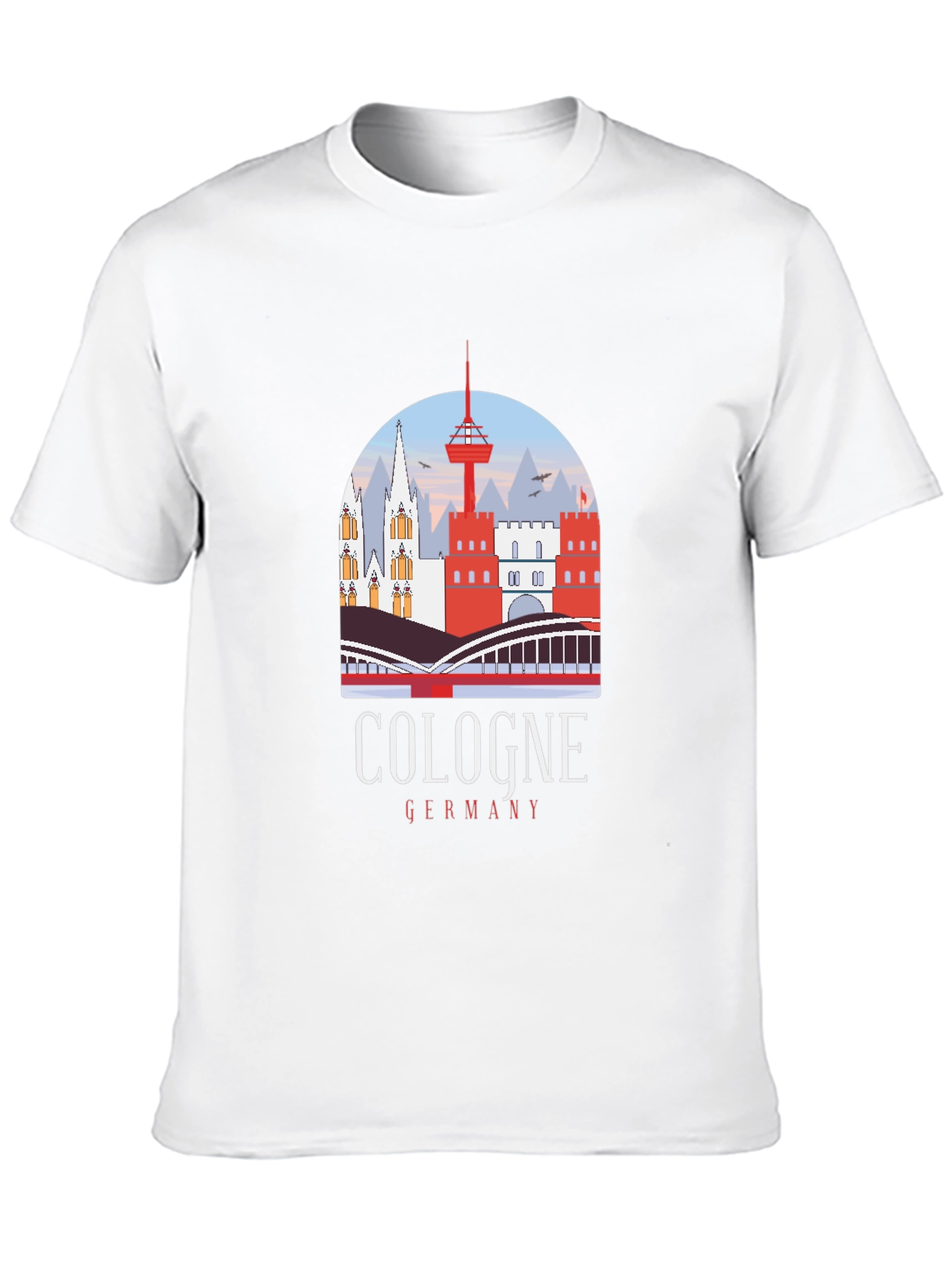 Cologne Germany Graphic Tee - Black Cotton T-Shirt