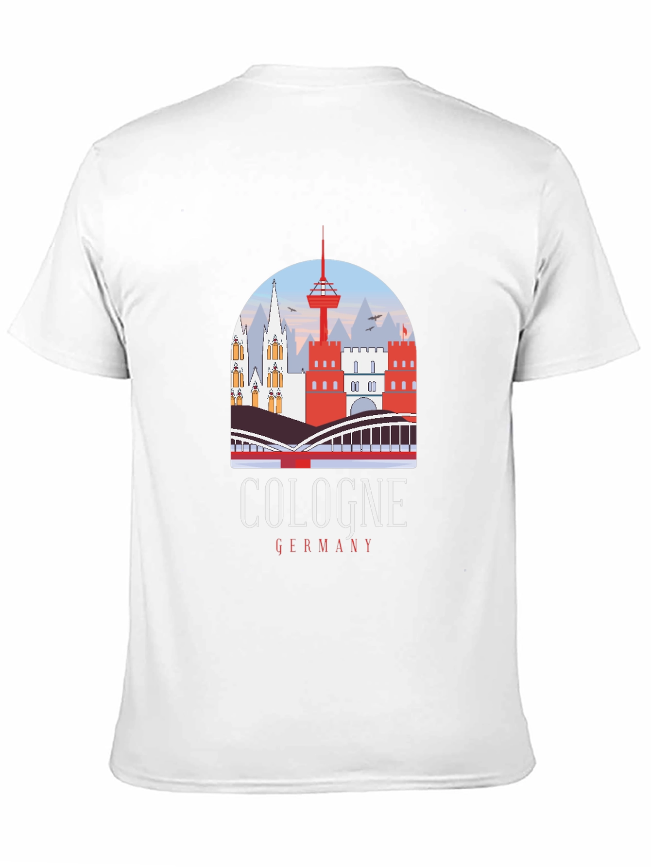 Cologne Germany Graphic Tee - Black Cotton T-Shirt