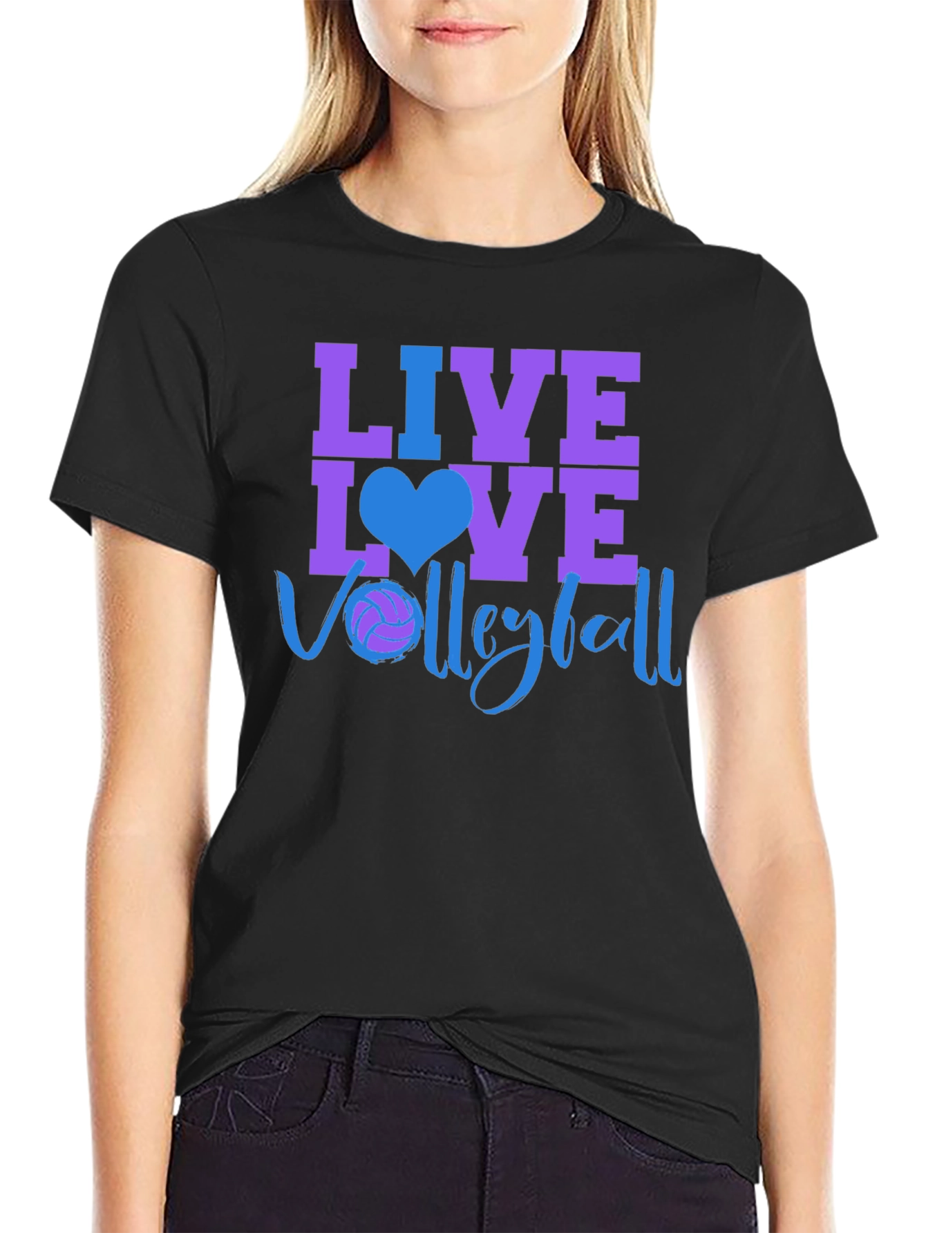 Live Love Volleyball Graphic T-Shirt
