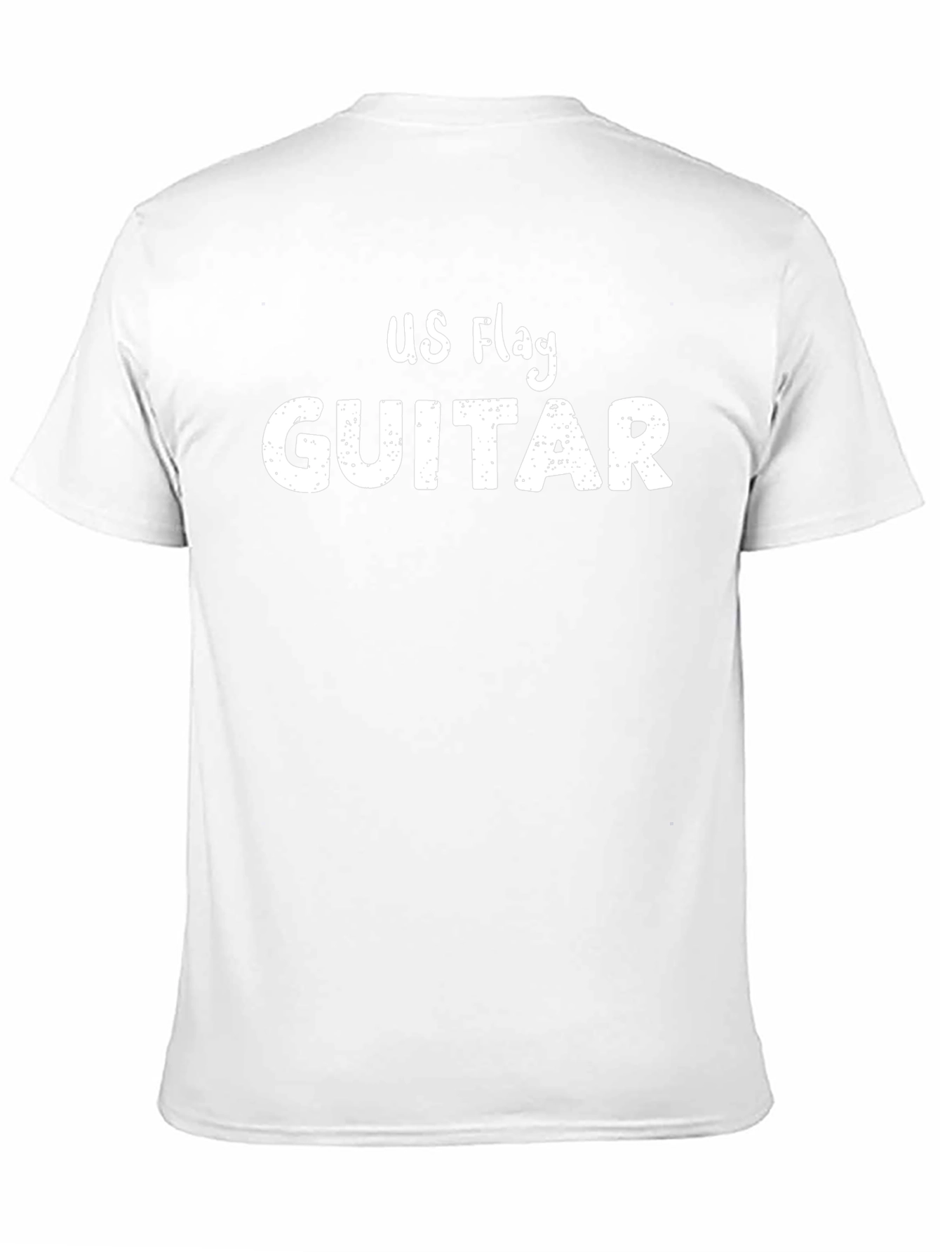 US Flag Guitar Graphic Black T-Shirt