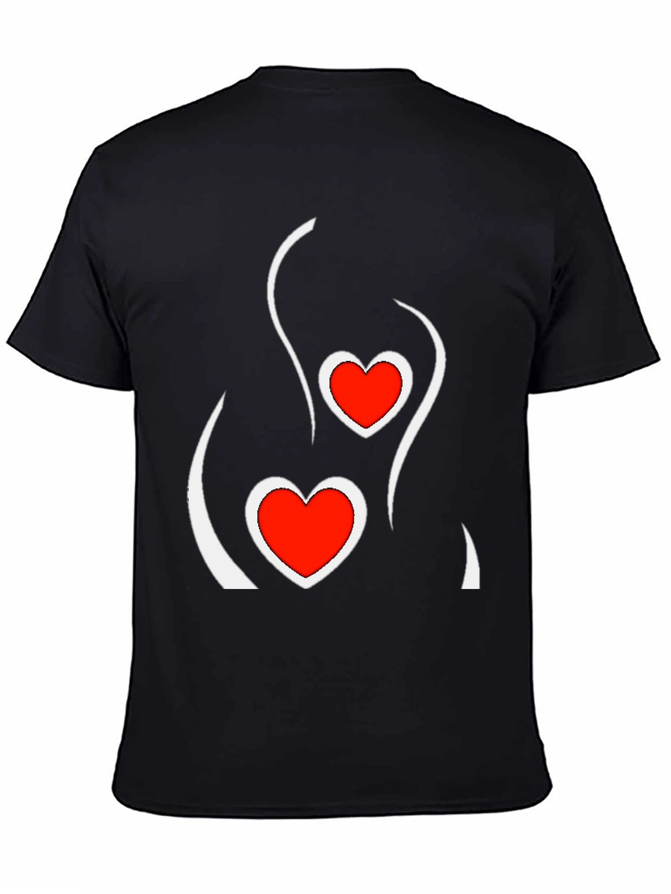 Heart Silhouette Graphic Tee - Modern Love Shirt