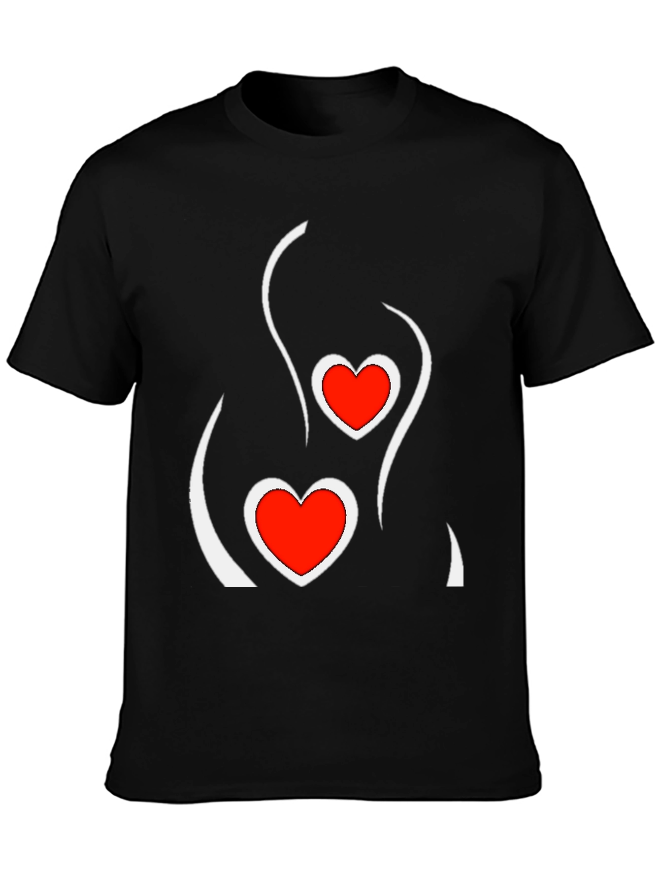 Heart Silhouette Graphic Tee - Modern Love Shirt