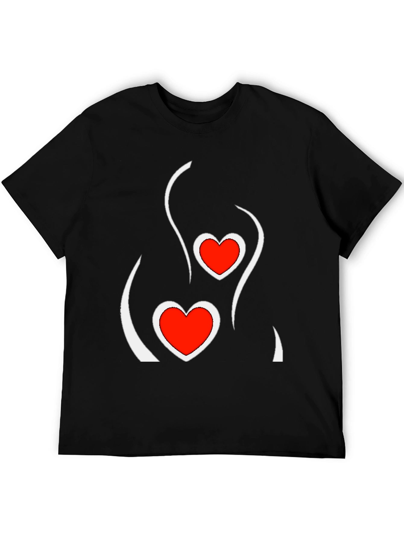 Heart Silhouette Graphic Tee - Modern Love Shirt