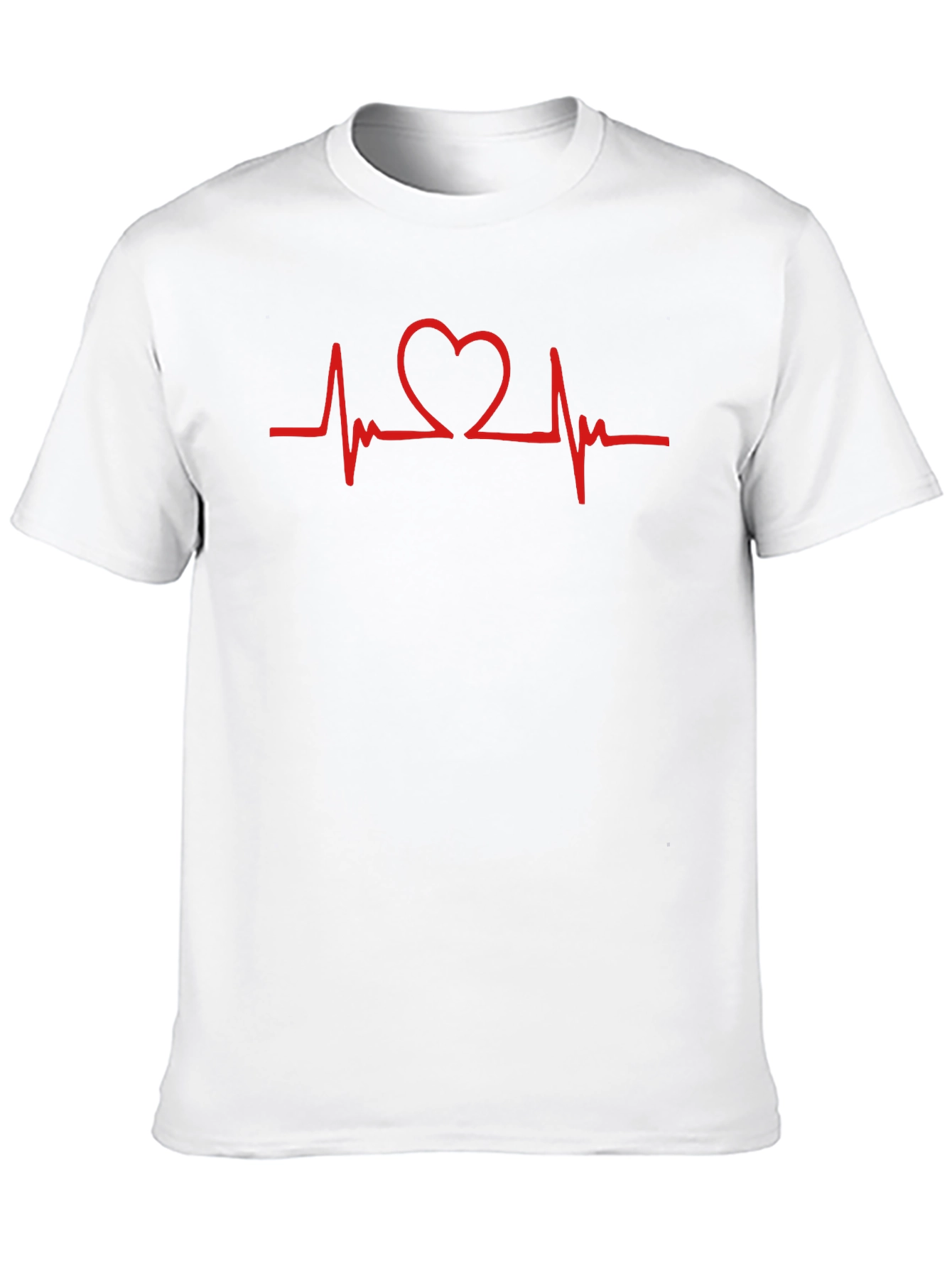 Heartbeat Heart Graphic T-Shirt - Black