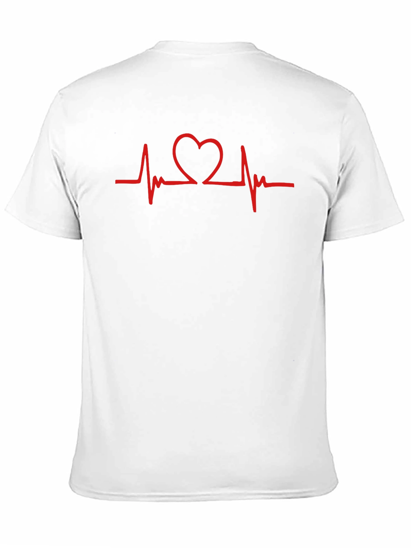 Heartbeat Heart Graphic T-Shirt - Black