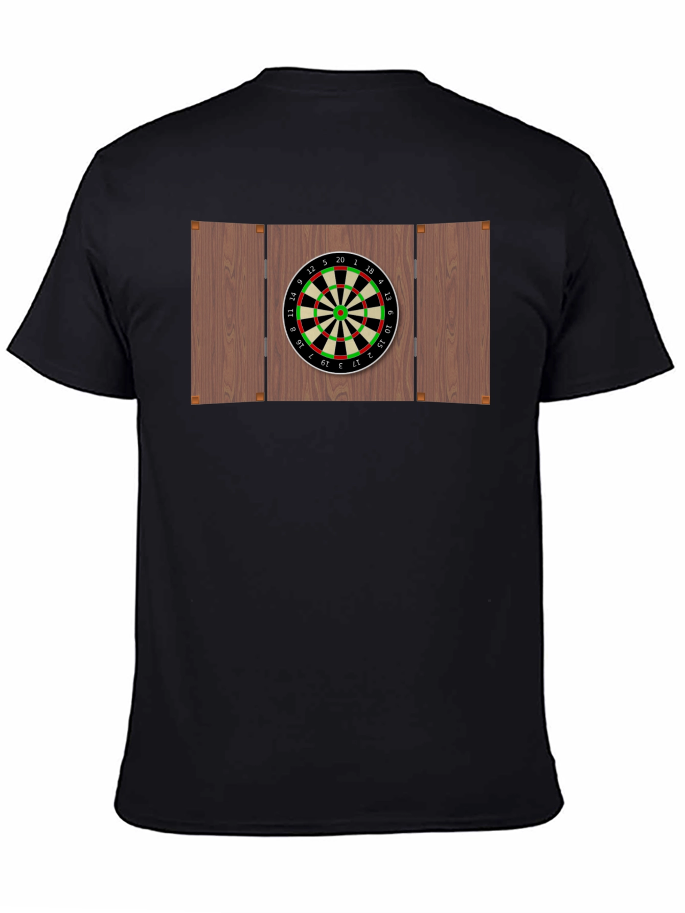 Darts Board Graphic Tee - Black Cotton Casual Wear