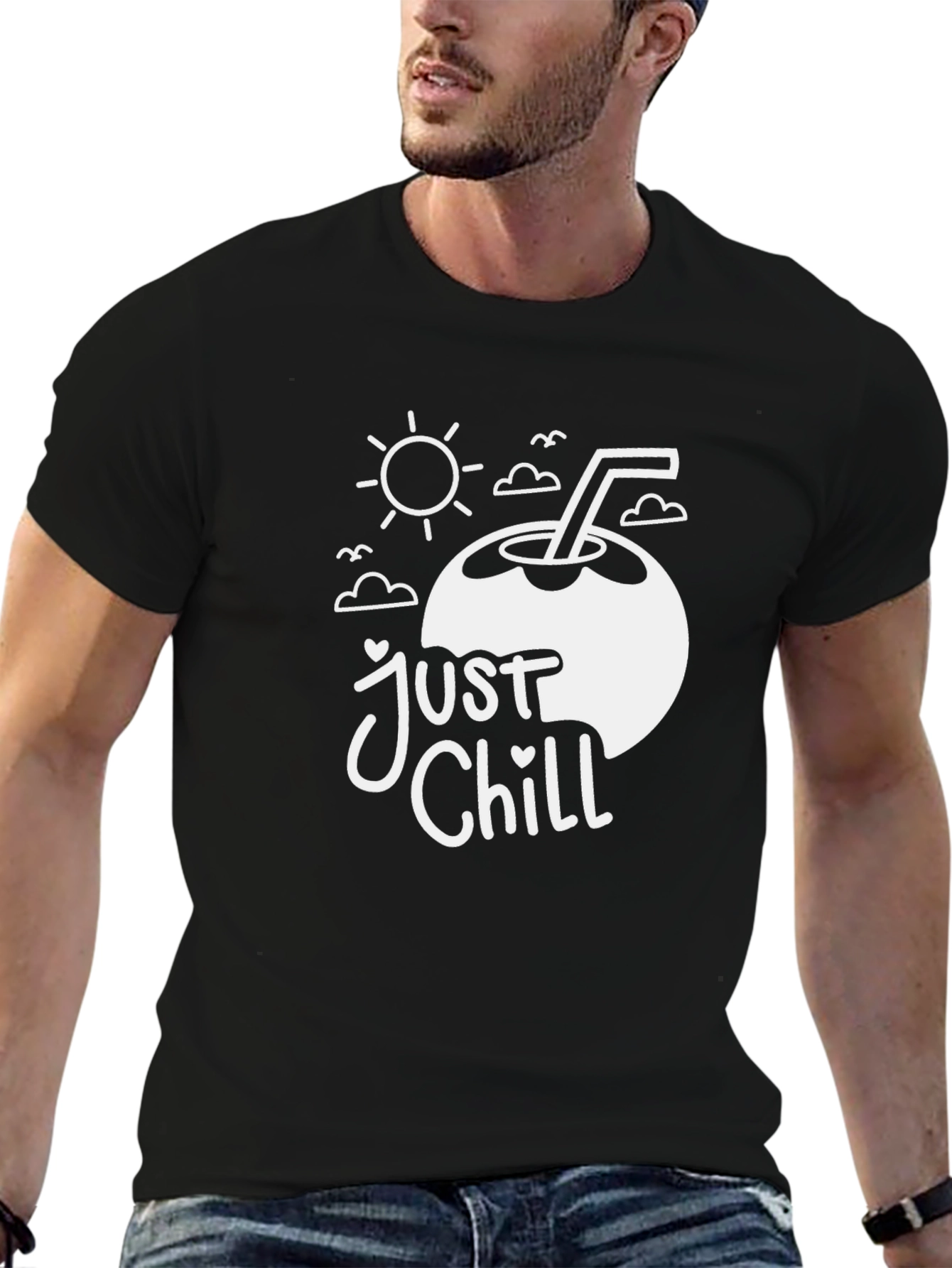 Just Chill Coconut Tee - Black