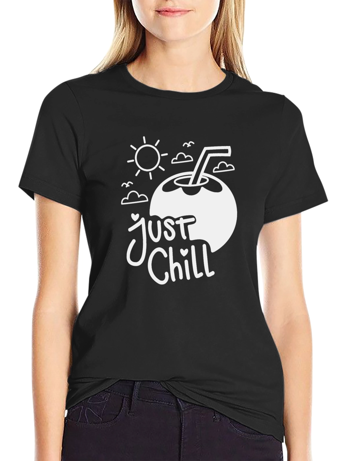 Just Chill Coconut Tee - Black