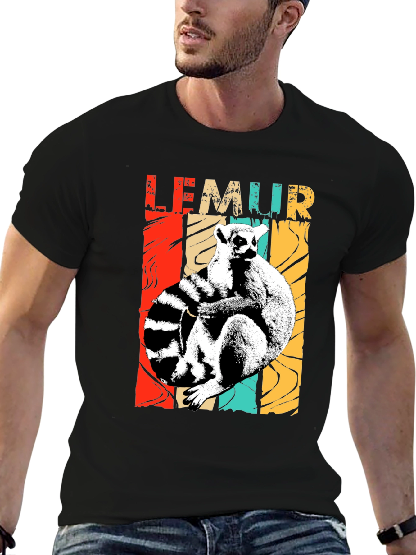 Retro Lemur T-Shirt - Unique Design