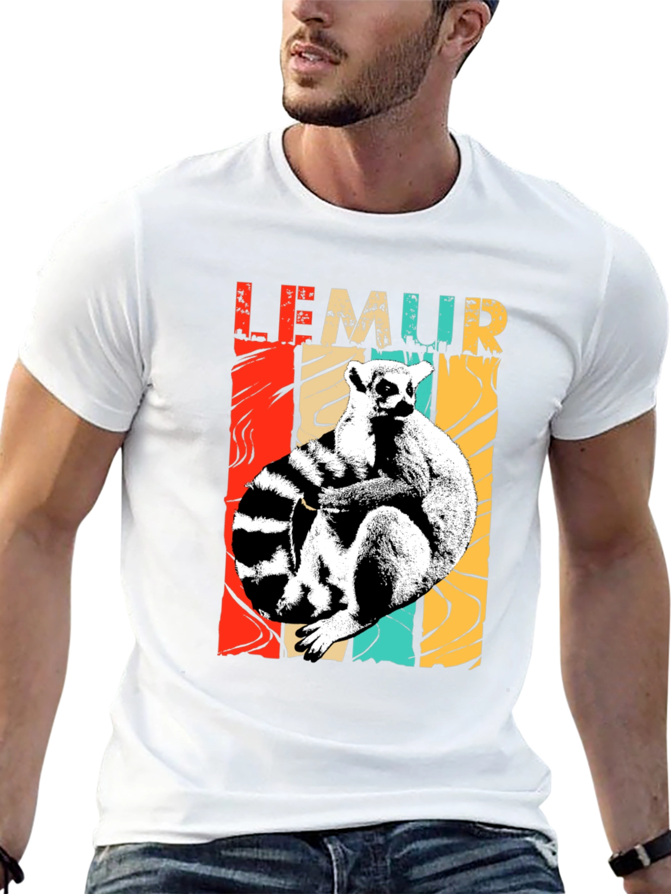 Retro Lemur T-Shirt - Unique Design